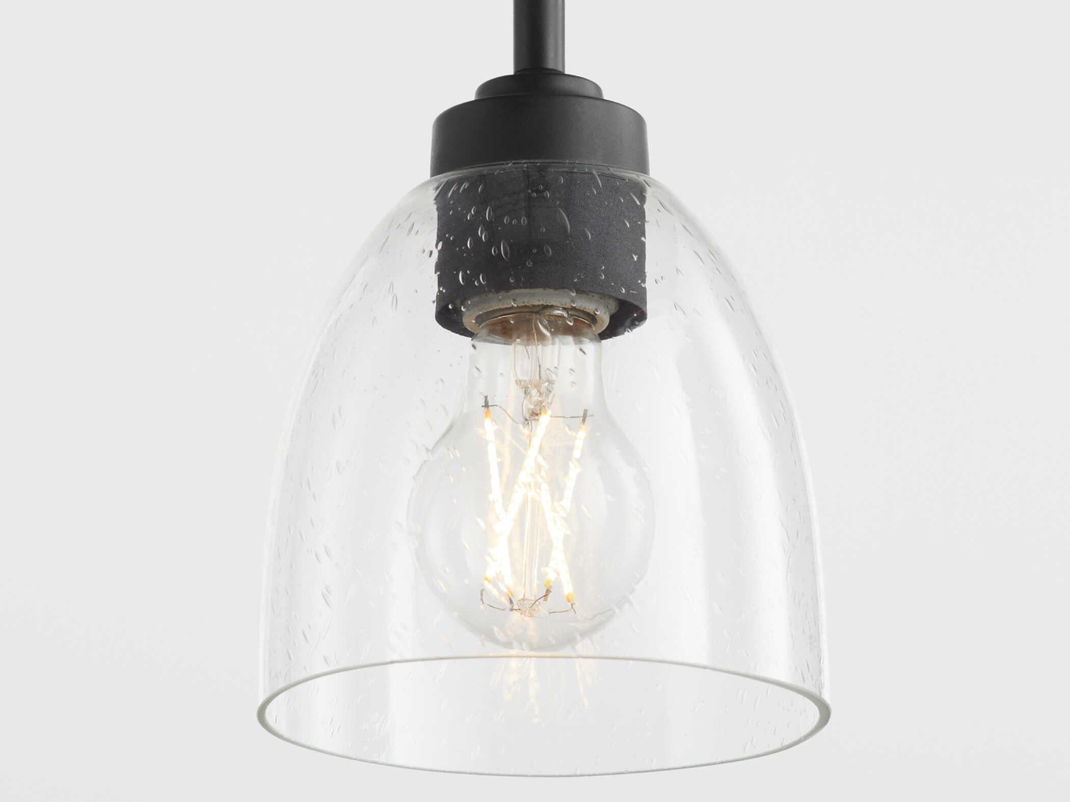 Quorum Reyes 1-Light Textured Black Bell Mini Pendant