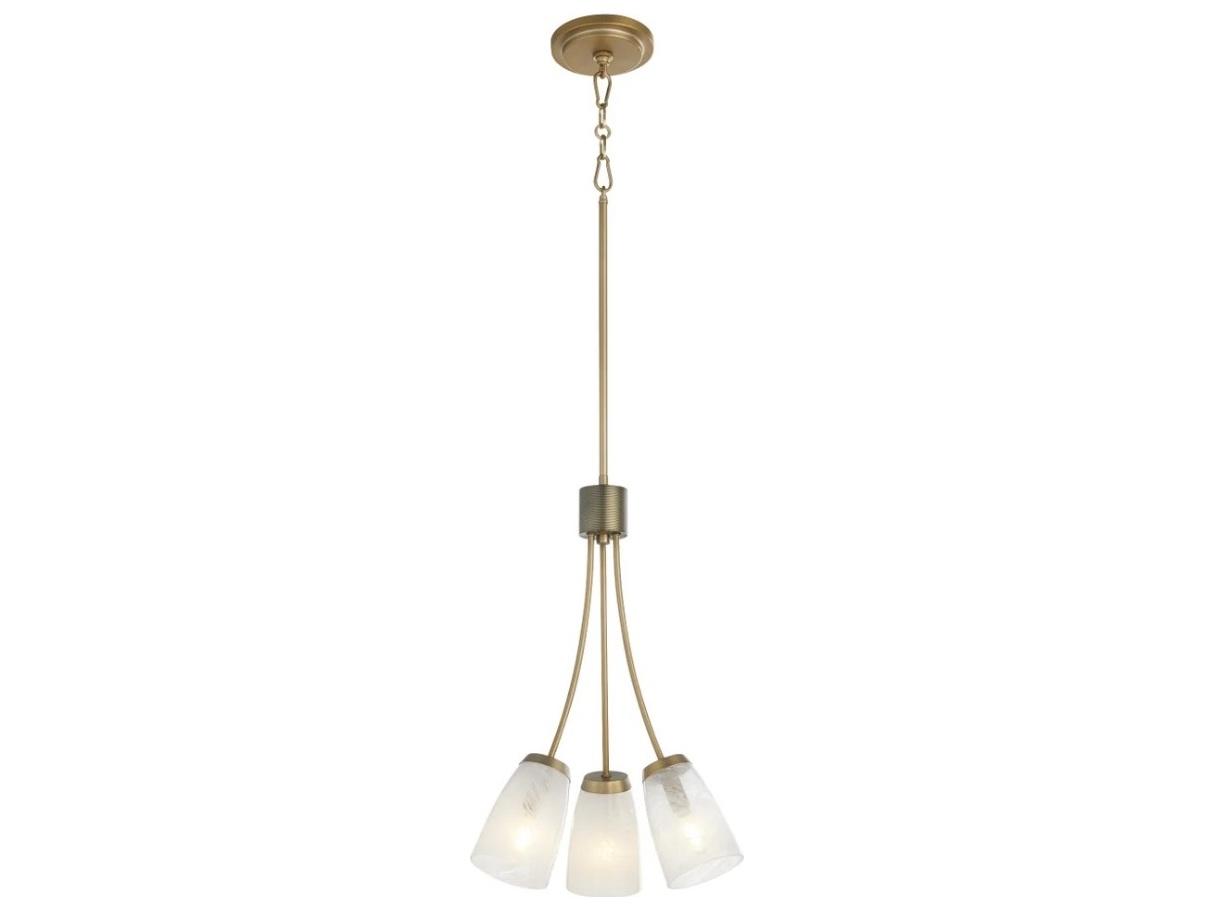 Quorum Arpeggio 3-Light Brass Cylinder Pendant