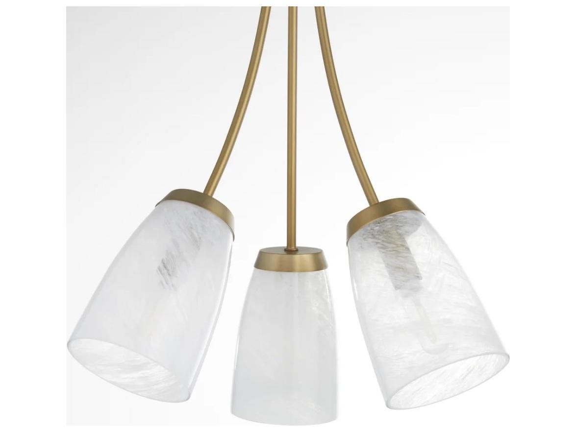 Quorum Arpeggio 3-Light Brass Cylinder Pendant