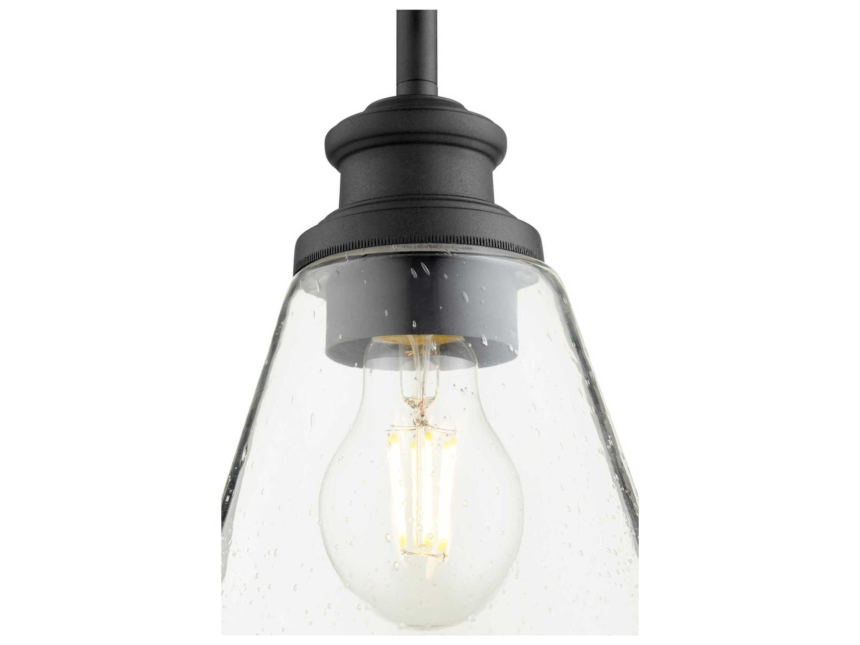 Quorum Dunbar 1-Light Noir Black Mini Pendant