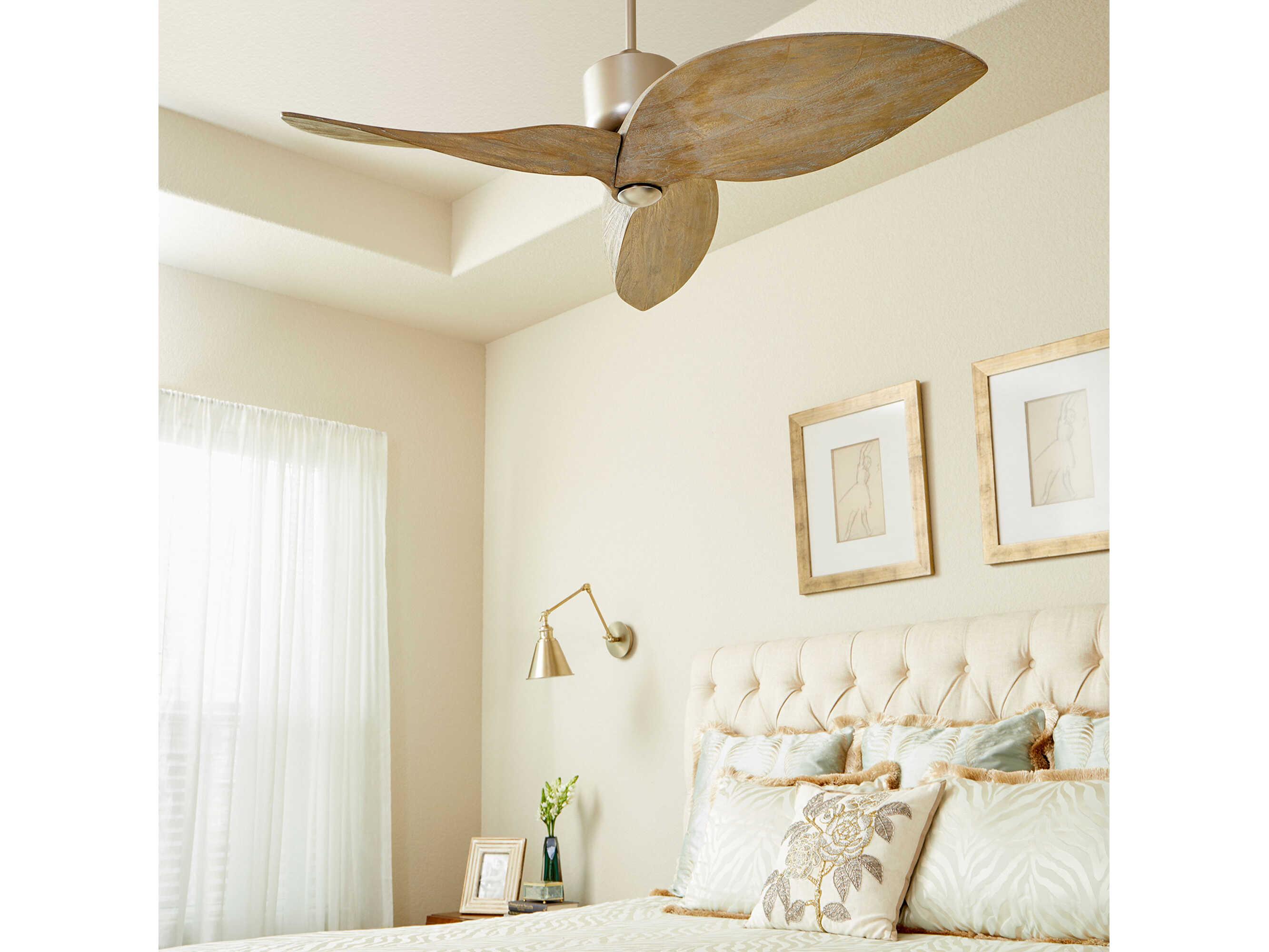 Quorum Hawkeye Satin Nickel 52" Ceiling Fan