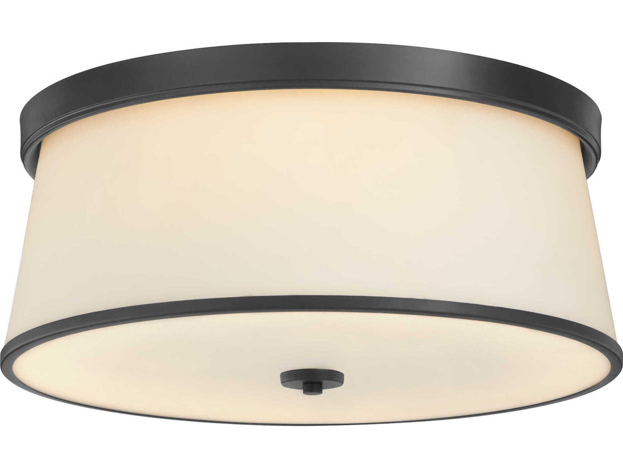 Quorum Weir 4-Light Matte Black Flush Mount