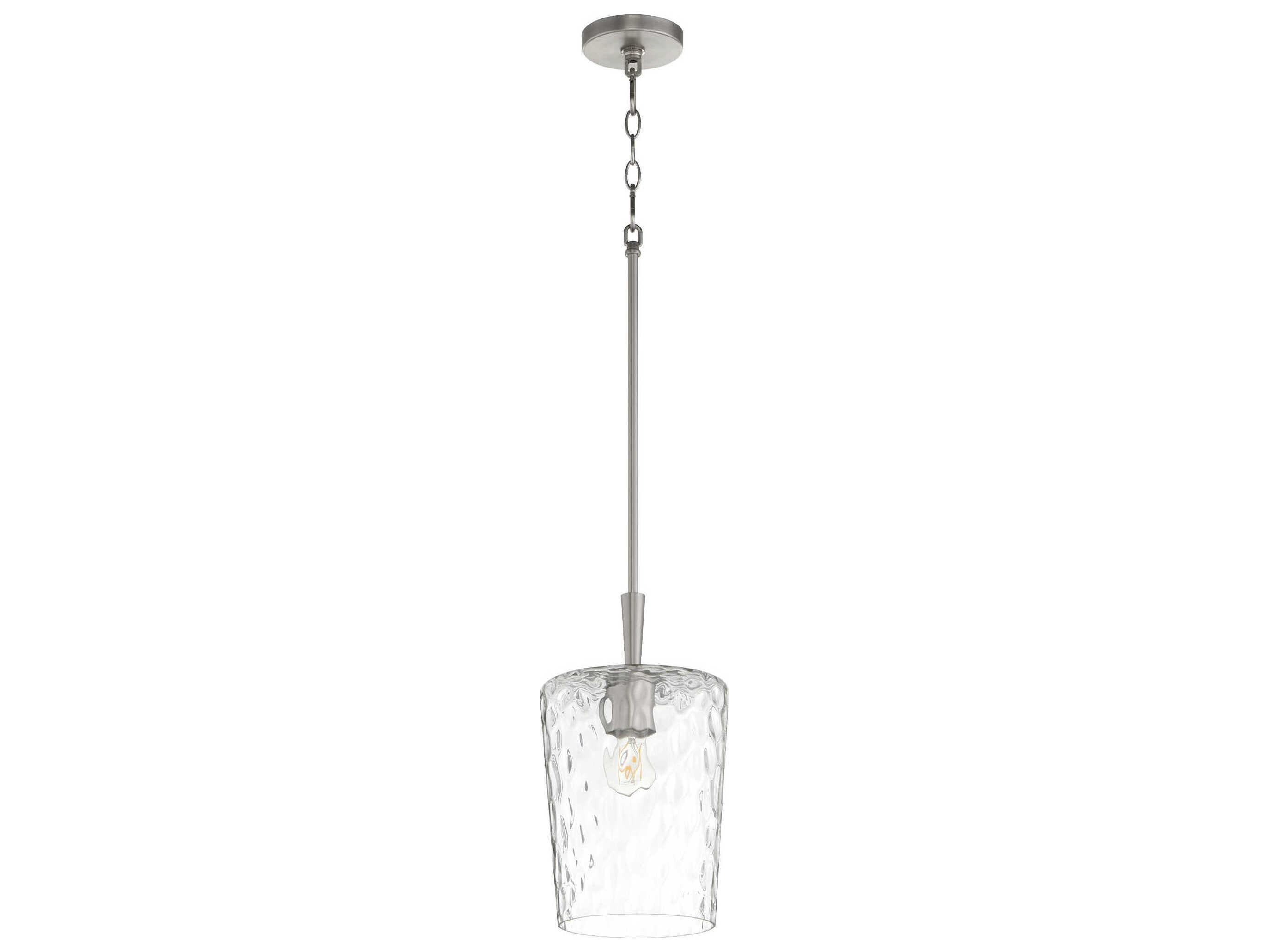 Quorum Goodwin 1-Light Satin Nickel Mini Pendant