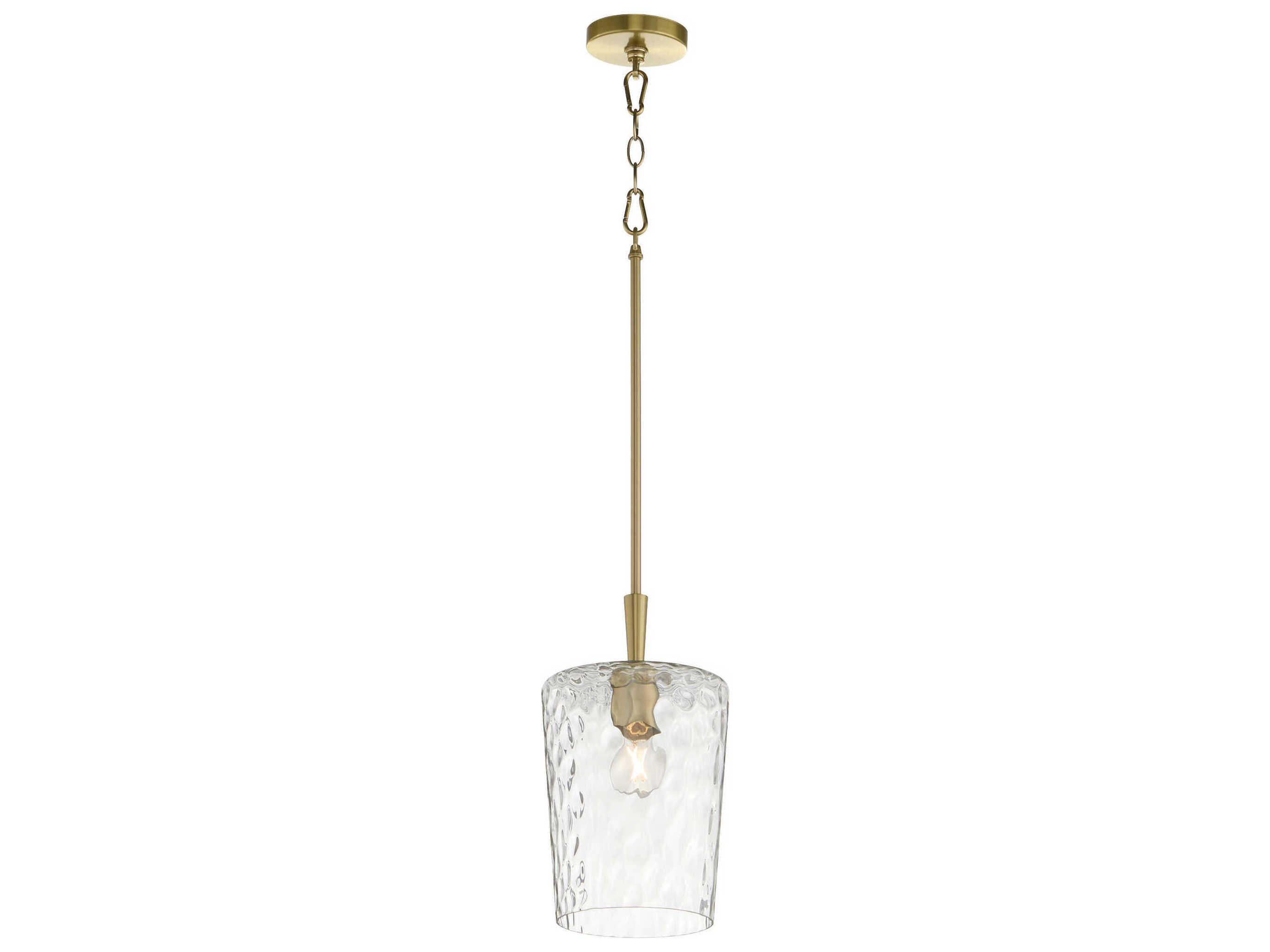 Quorum Goodwin 1-Light Aged Brass Mini Pendant