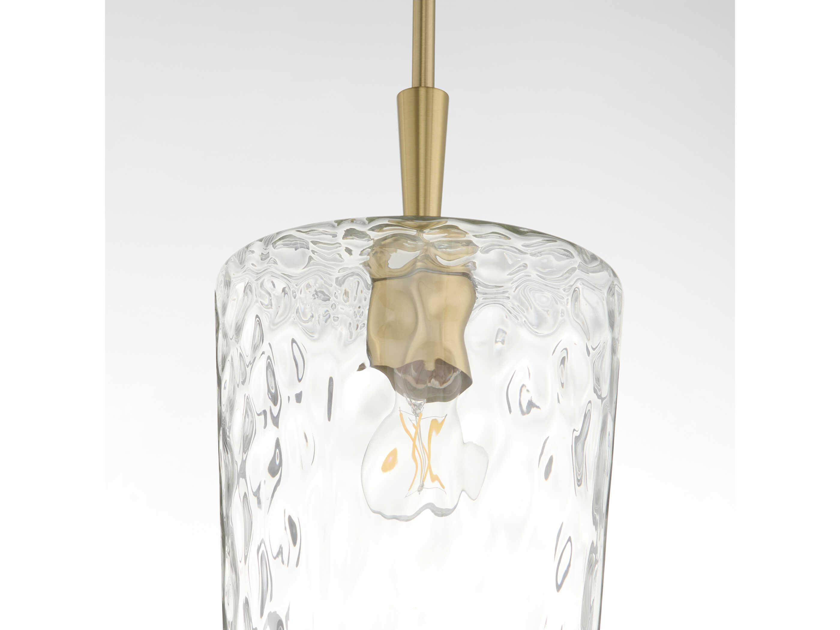 Quorum Goodwin 1-Light Aged Brass Mini Pendant