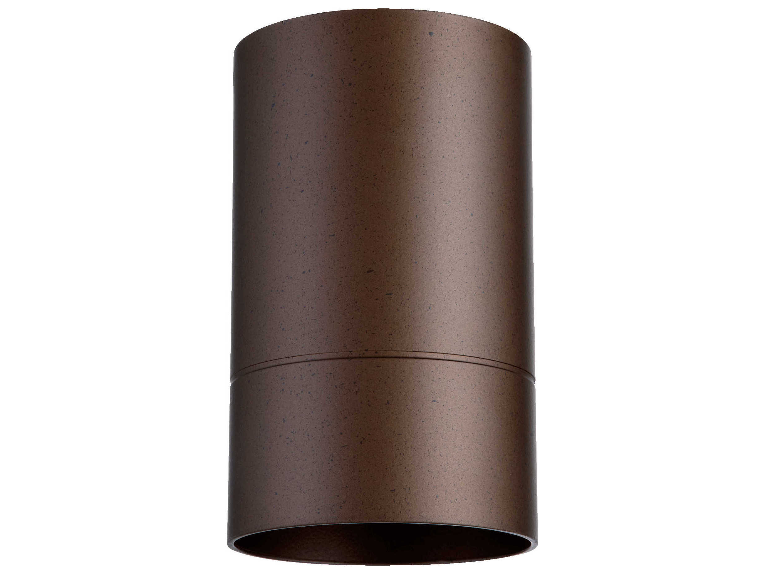 Quorum Cylinder 1-Light Oiled Bronze Flush Mount