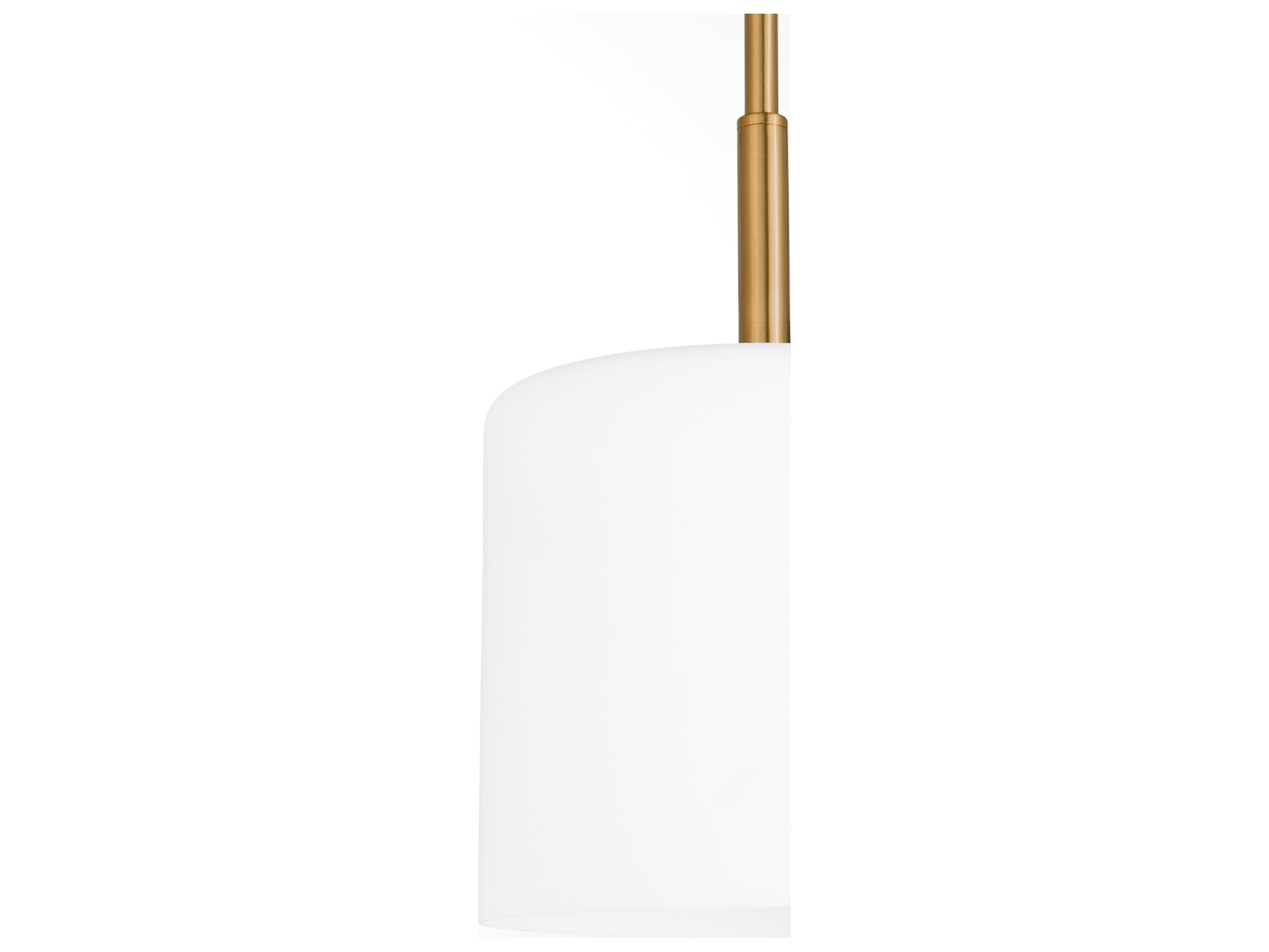 Quorum Rutherford 1-Light Brushed Brass Cylinder Mini Pendant