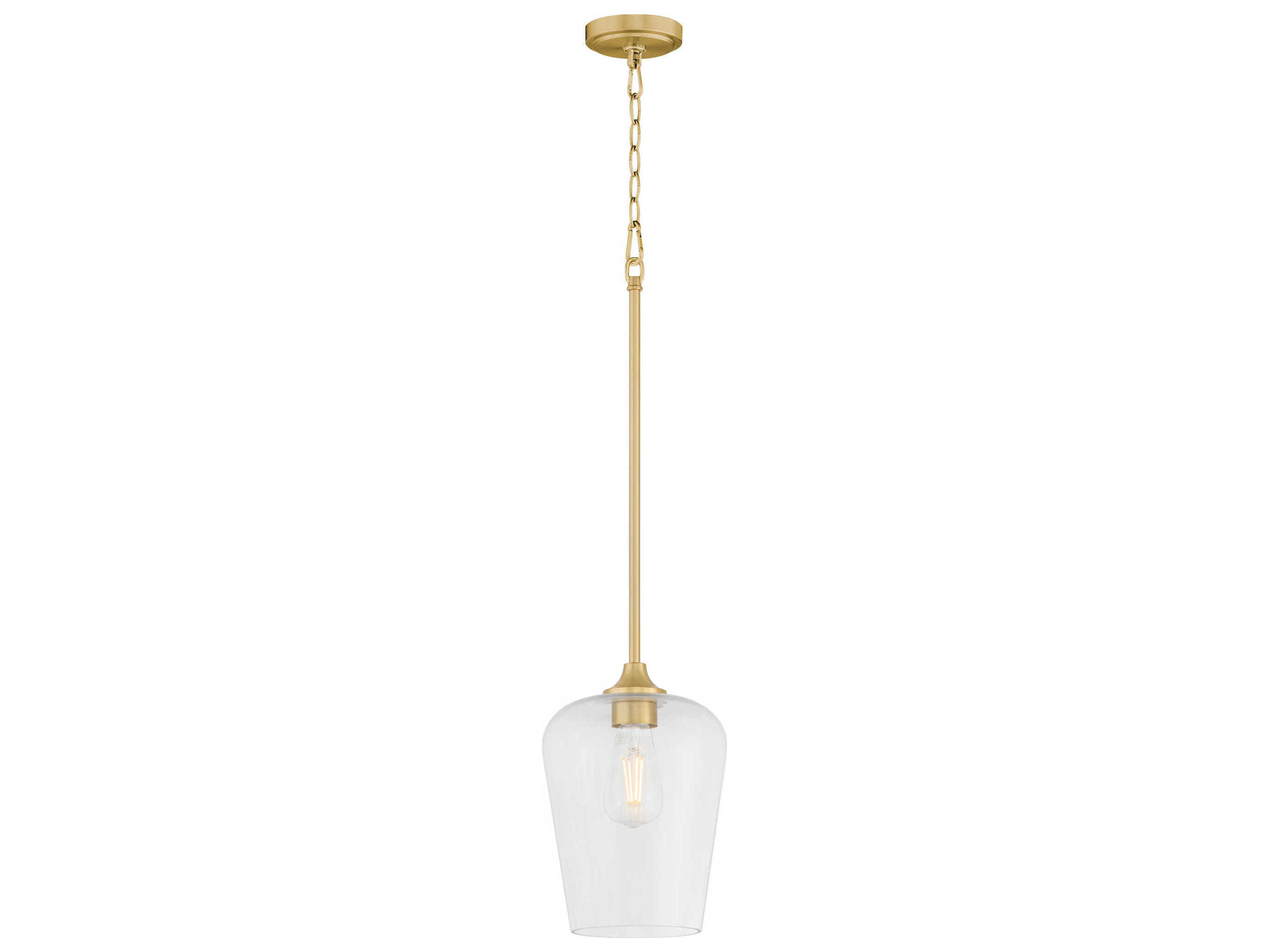 Quorum Raymond 1-Light Aged Brass Mini Pendant