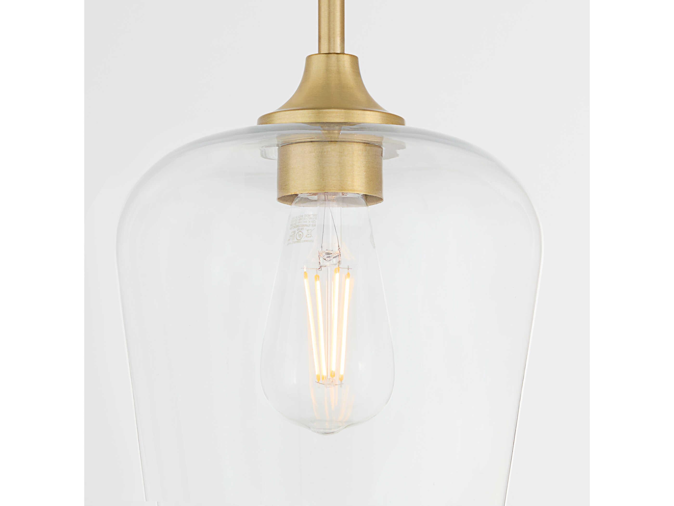 Quorum Raymond 1-Light Aged Brass Mini Pendant