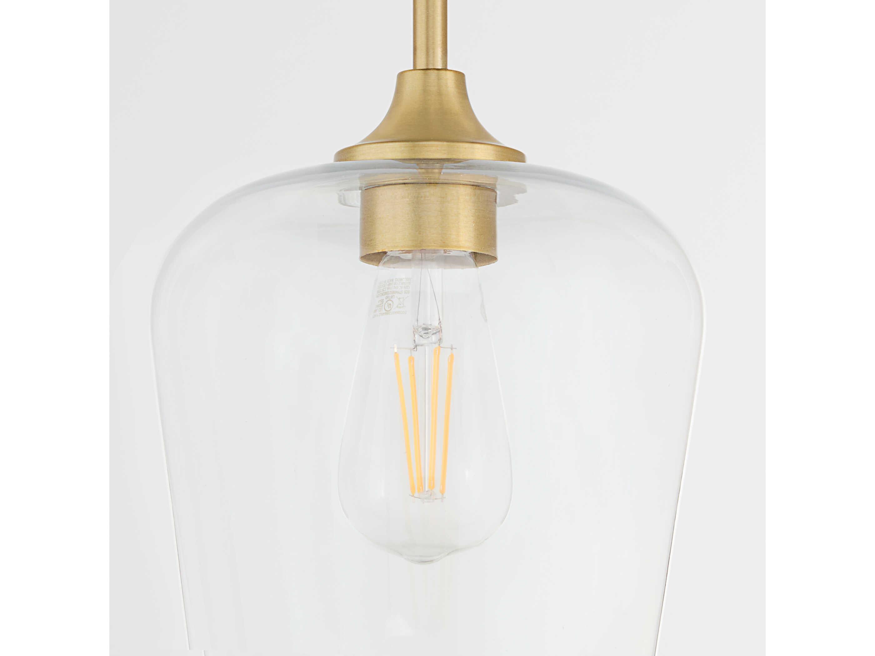 Quorum Raymond 1-Light Aged Brass Mini Pendant