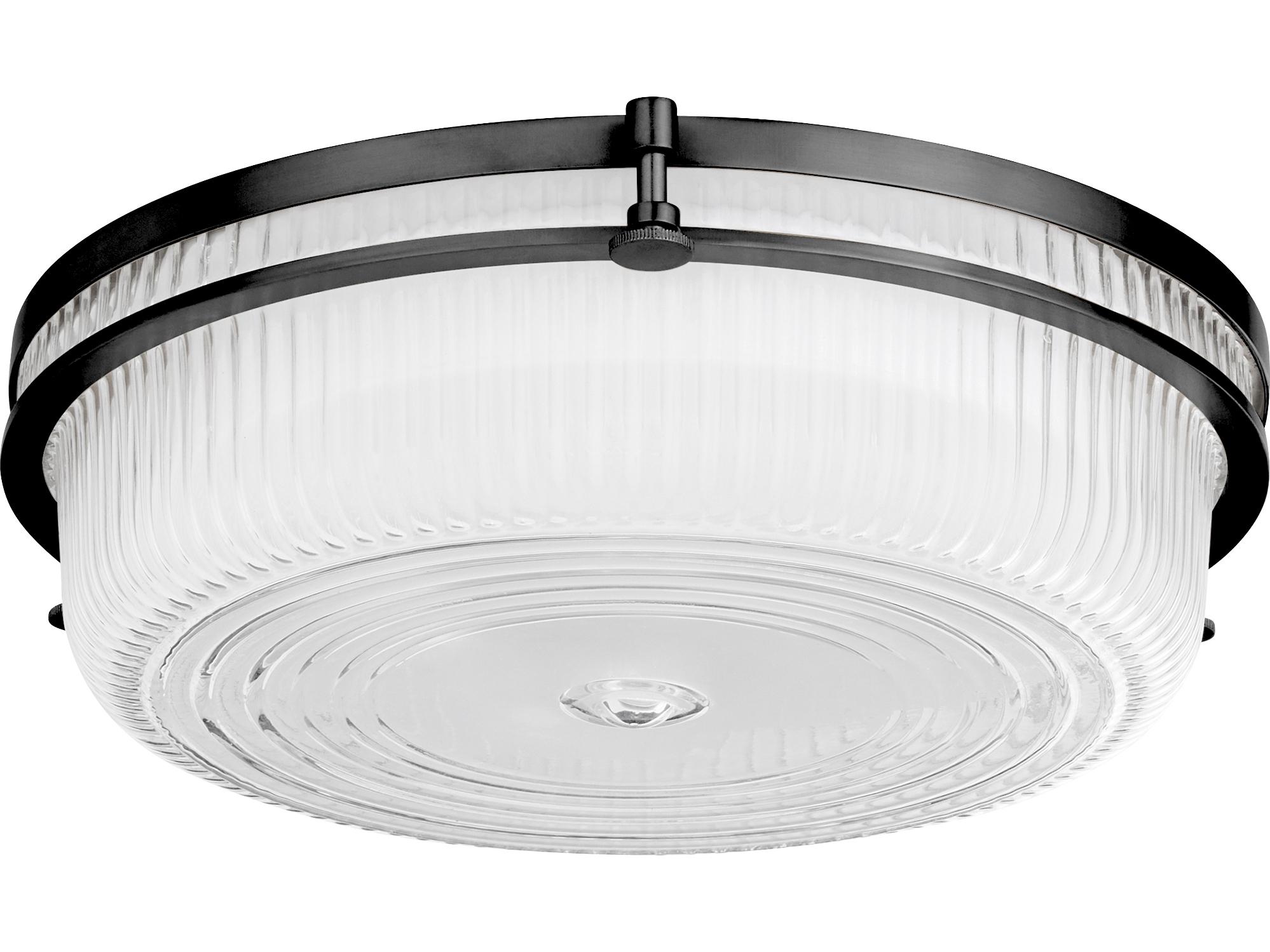 Quorum Emory 1-Light Matte Black Flush Mount