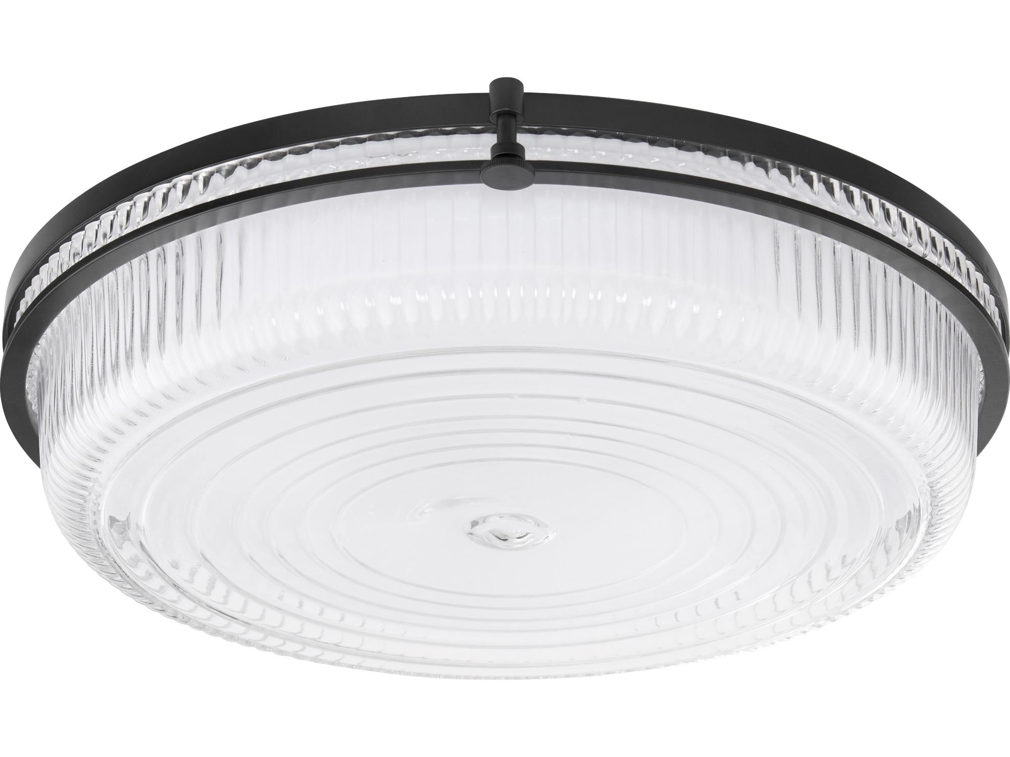 Quorum Emory 1-Light Matte Black Flush Mount