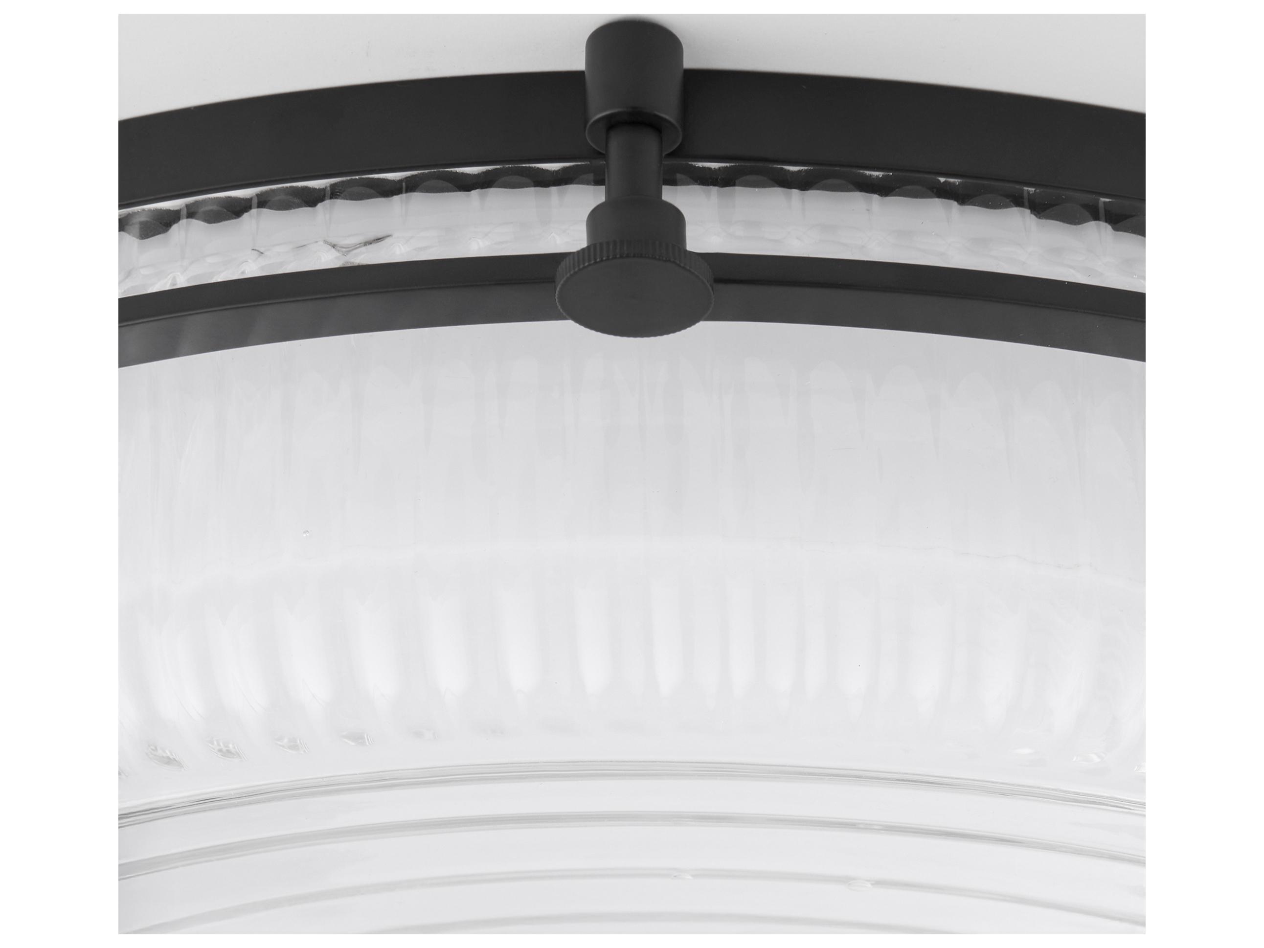 Quorum Emory 1-Light Matte Black Flush Mount