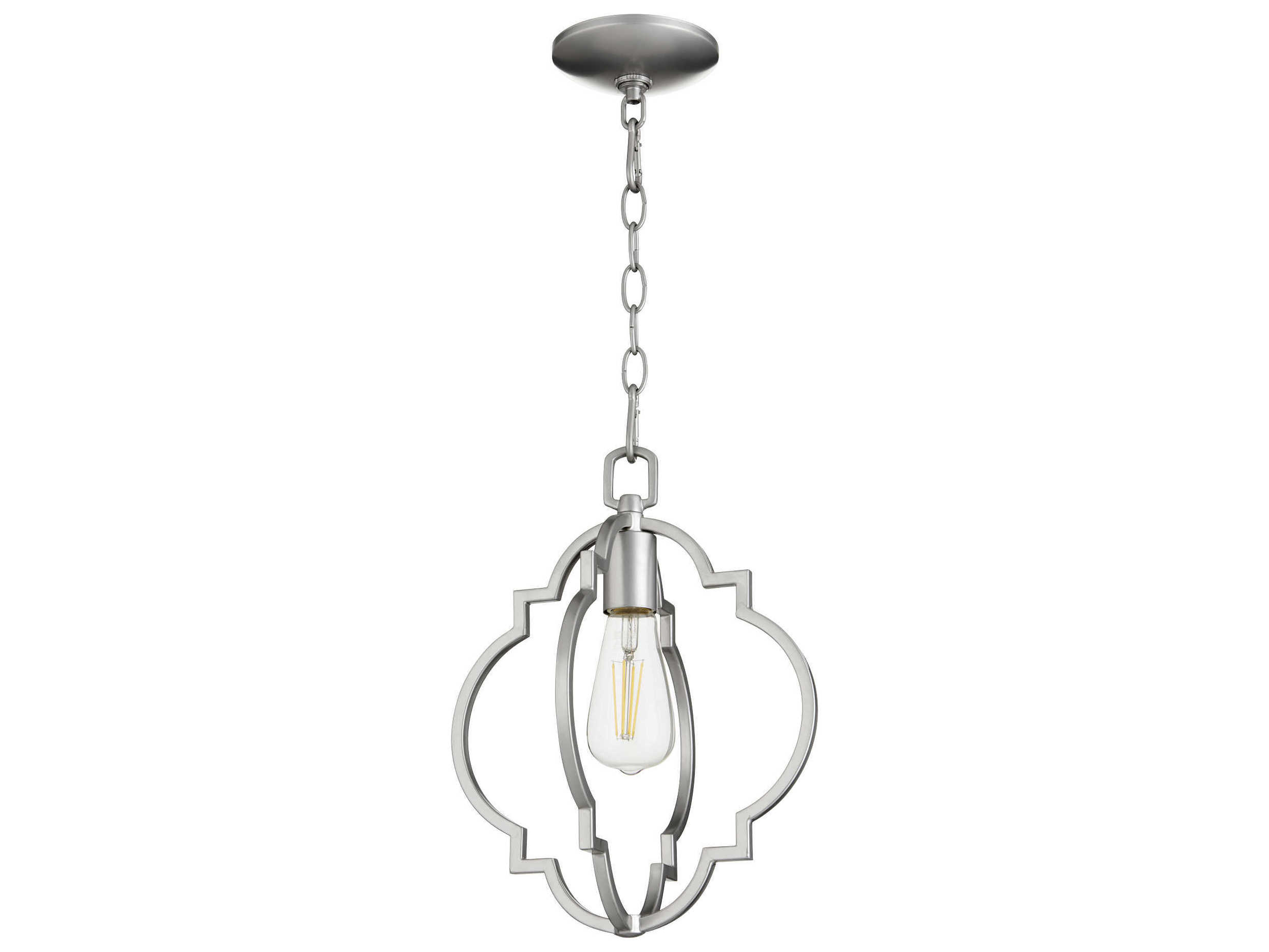 Quorum Dublin 1-Light Classic Nickel Mini Pendant