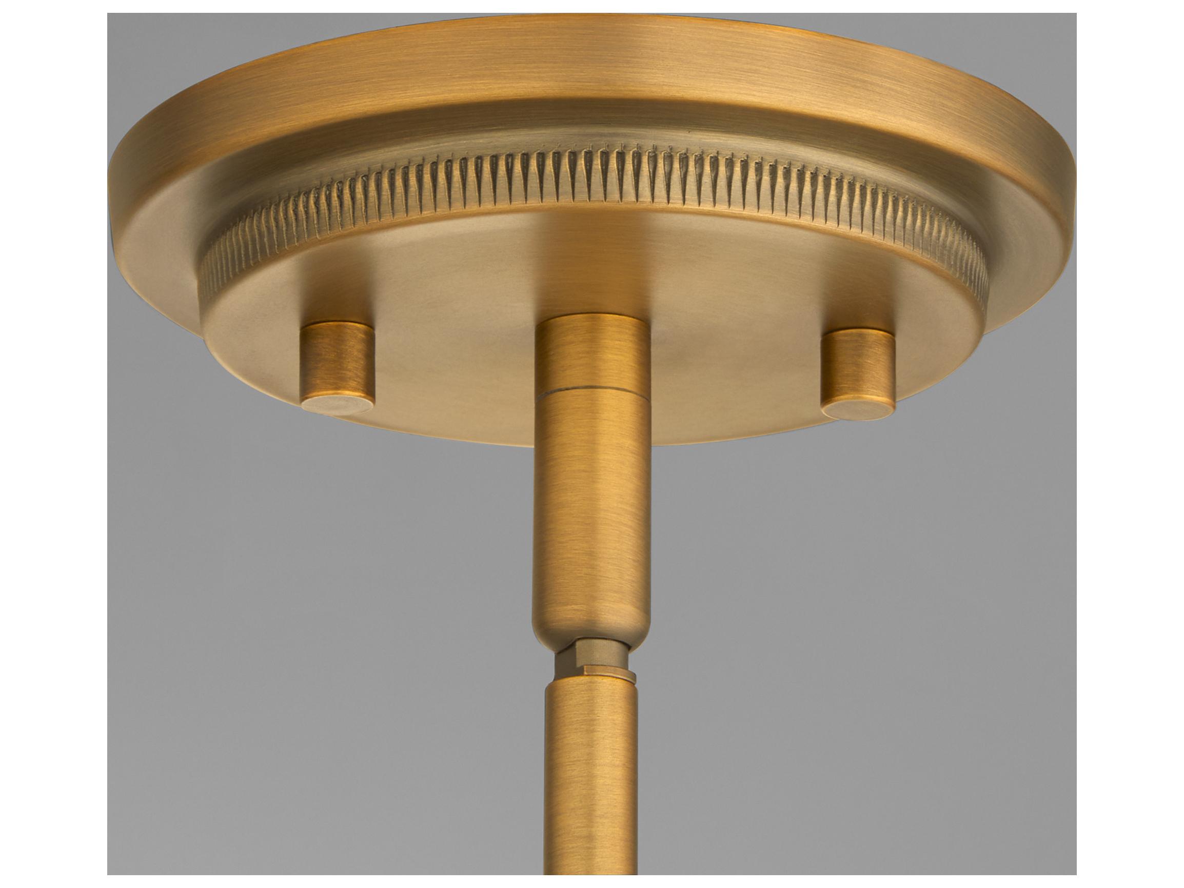 Quorum Meriam 1-Light Brushed Brass Mini Pendant