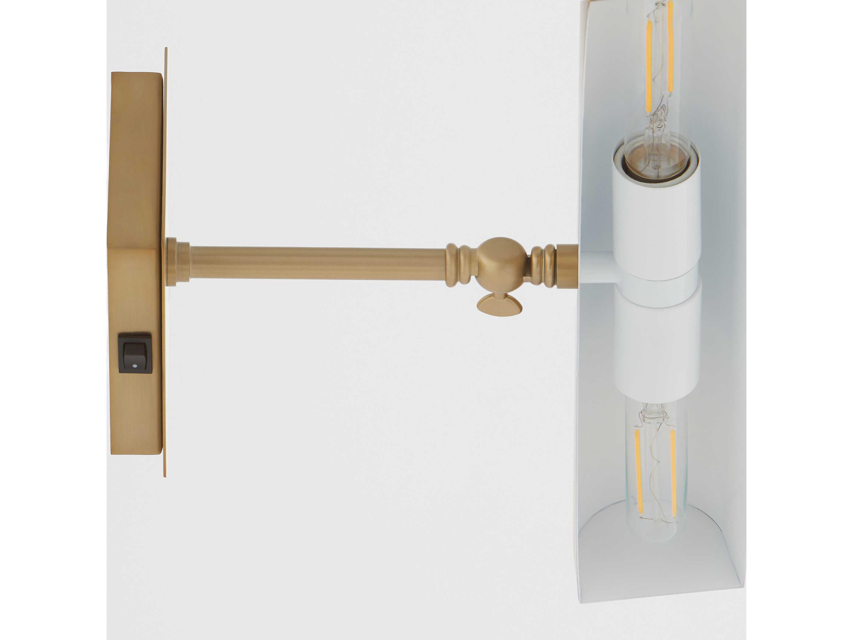 Quorum 2-Light Aged Brass Picture Light