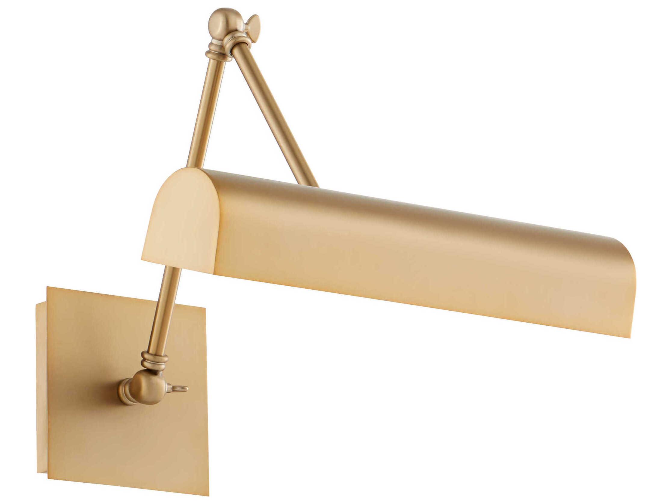 Quorum 2-Light Aged Brass Picture Light