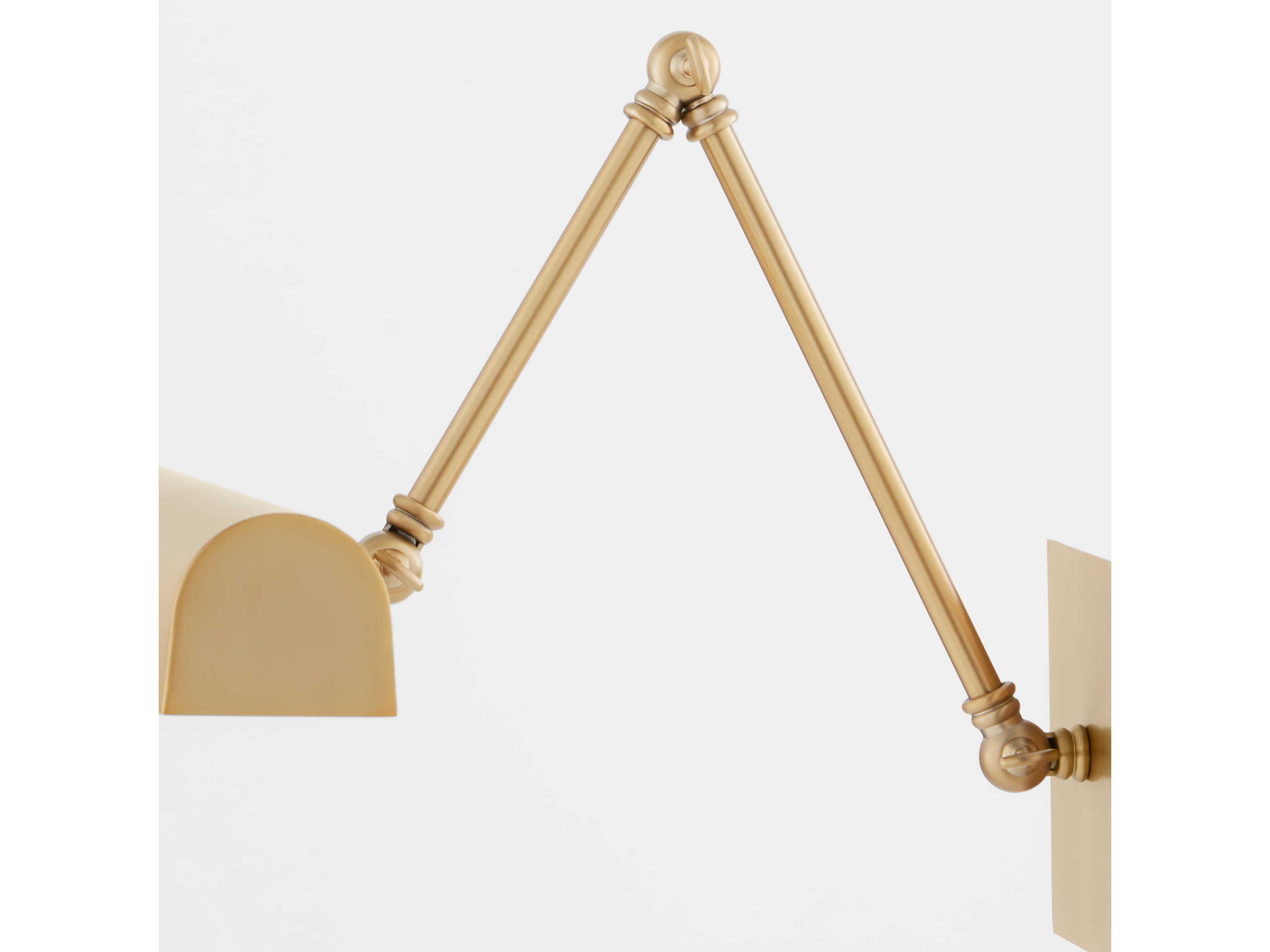 Quorum 2-Light Aged Brass Picture Light
