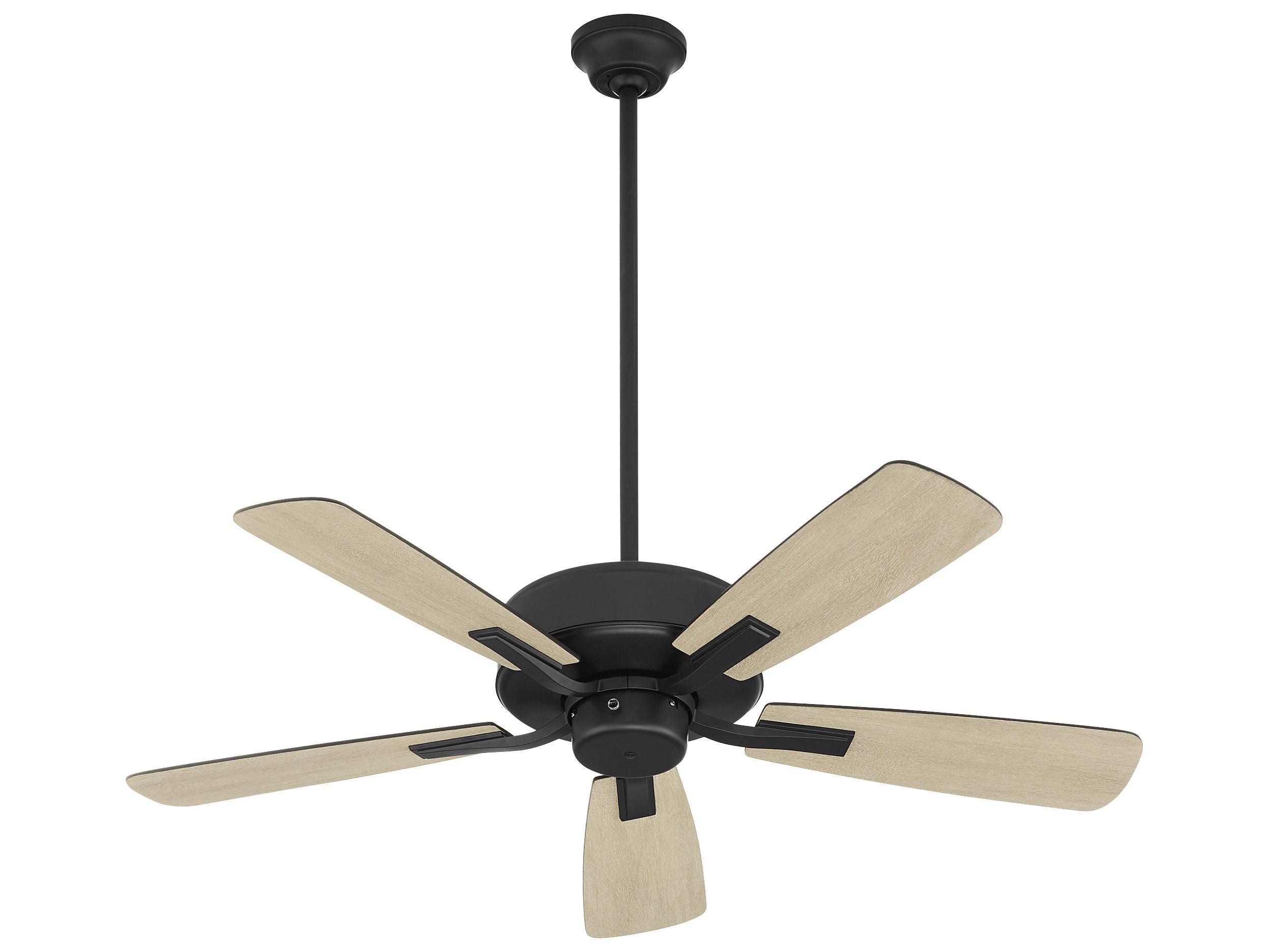 Quorum Ovation Matte Black/Weathered Gray Blade