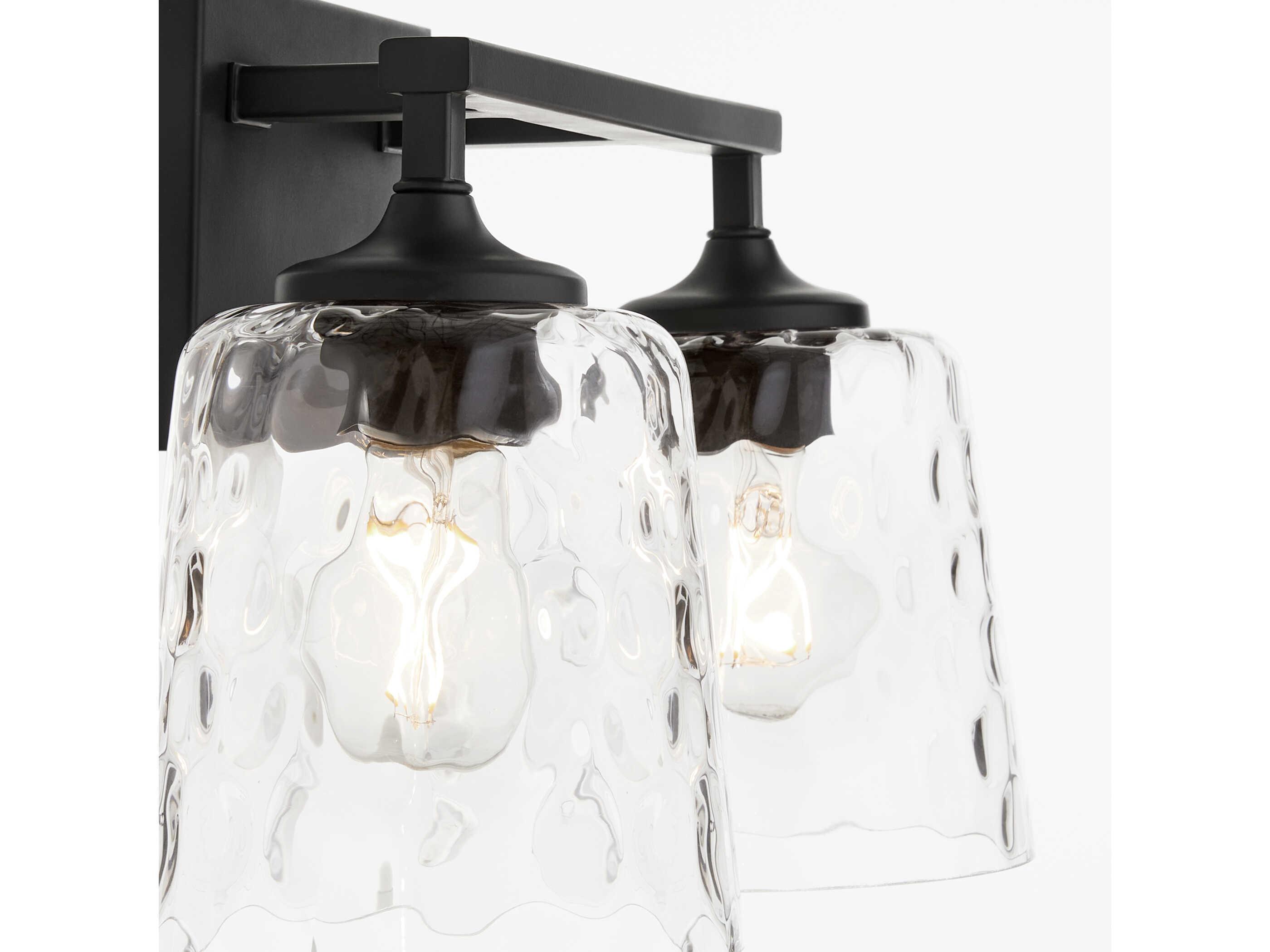 Quorum Eldorado 2-Light Matte Black Vanity Light