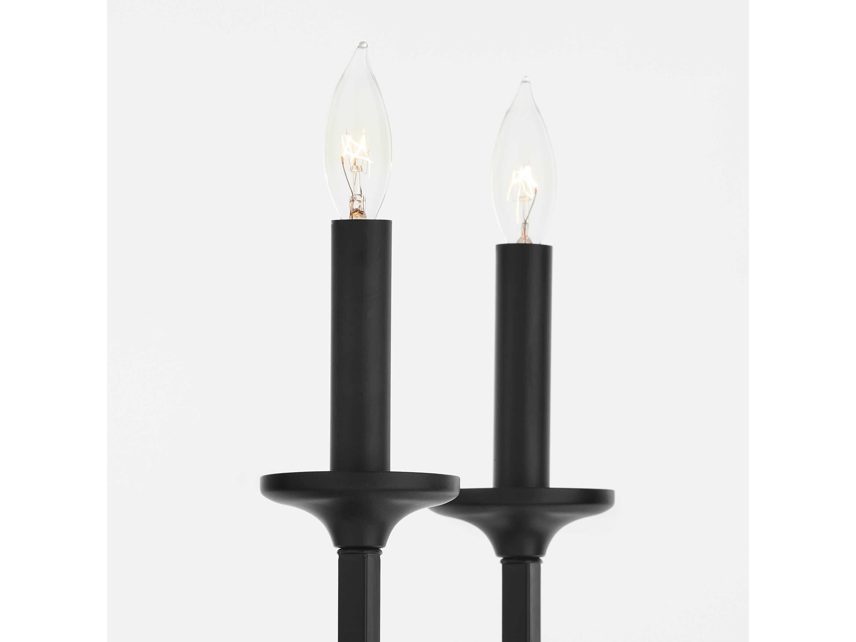 Quorum Eldorado 2-Light Matte Black Vanity Light