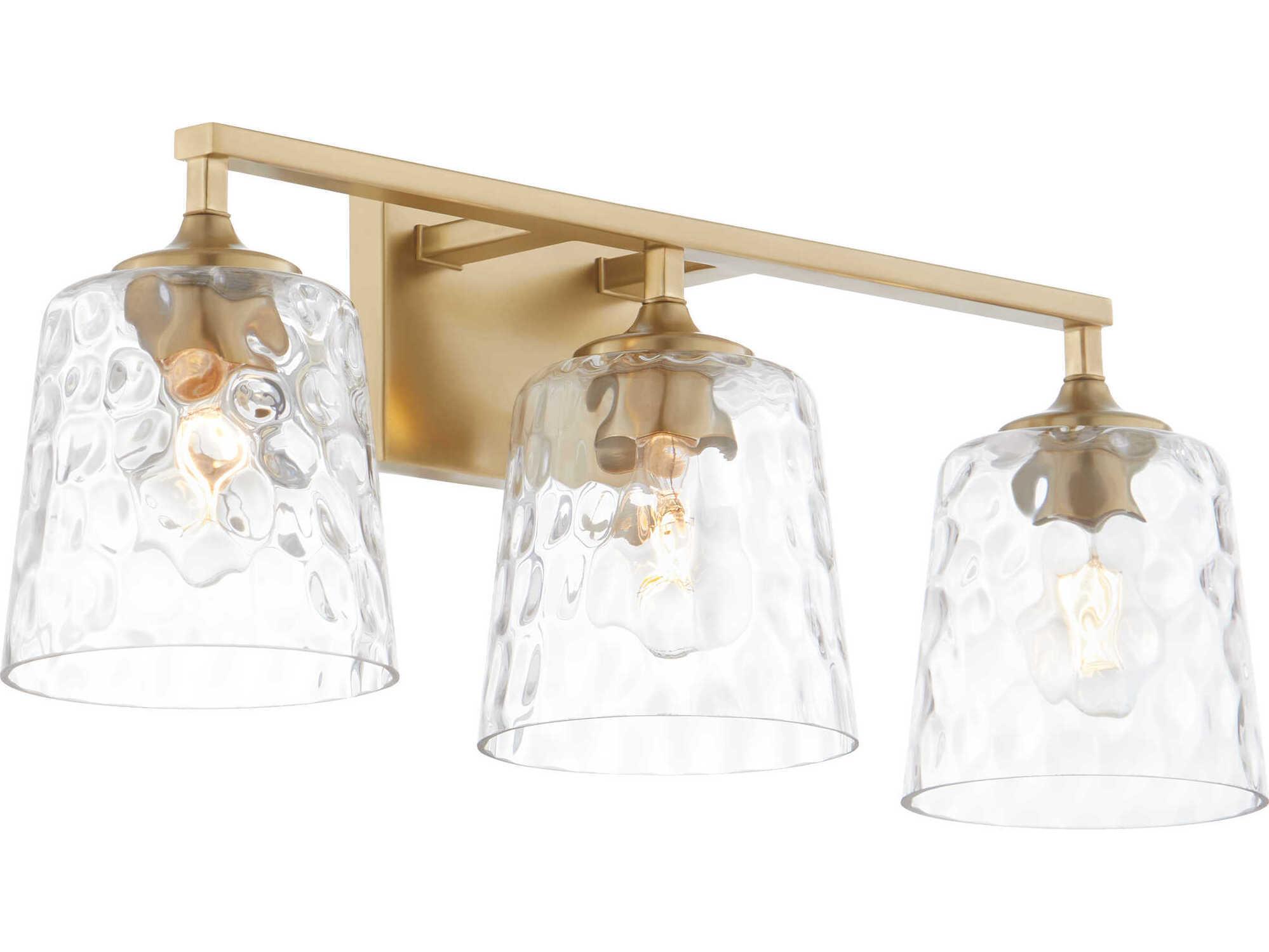 Quorum Eldorado 3-Light Aged Brass Vanity Light