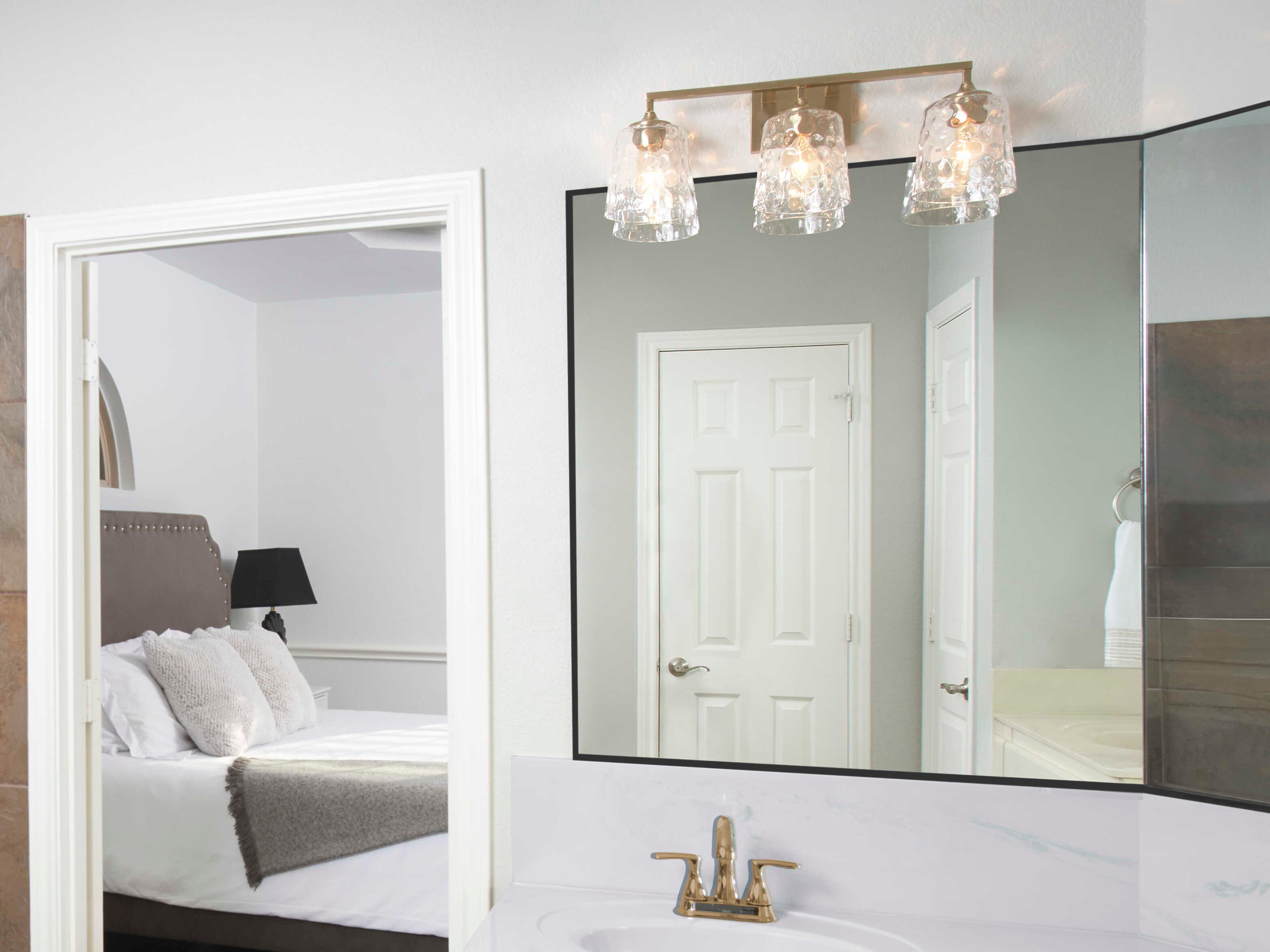 Quorum Eldorado 3-Light Aged Brass Vanity Light