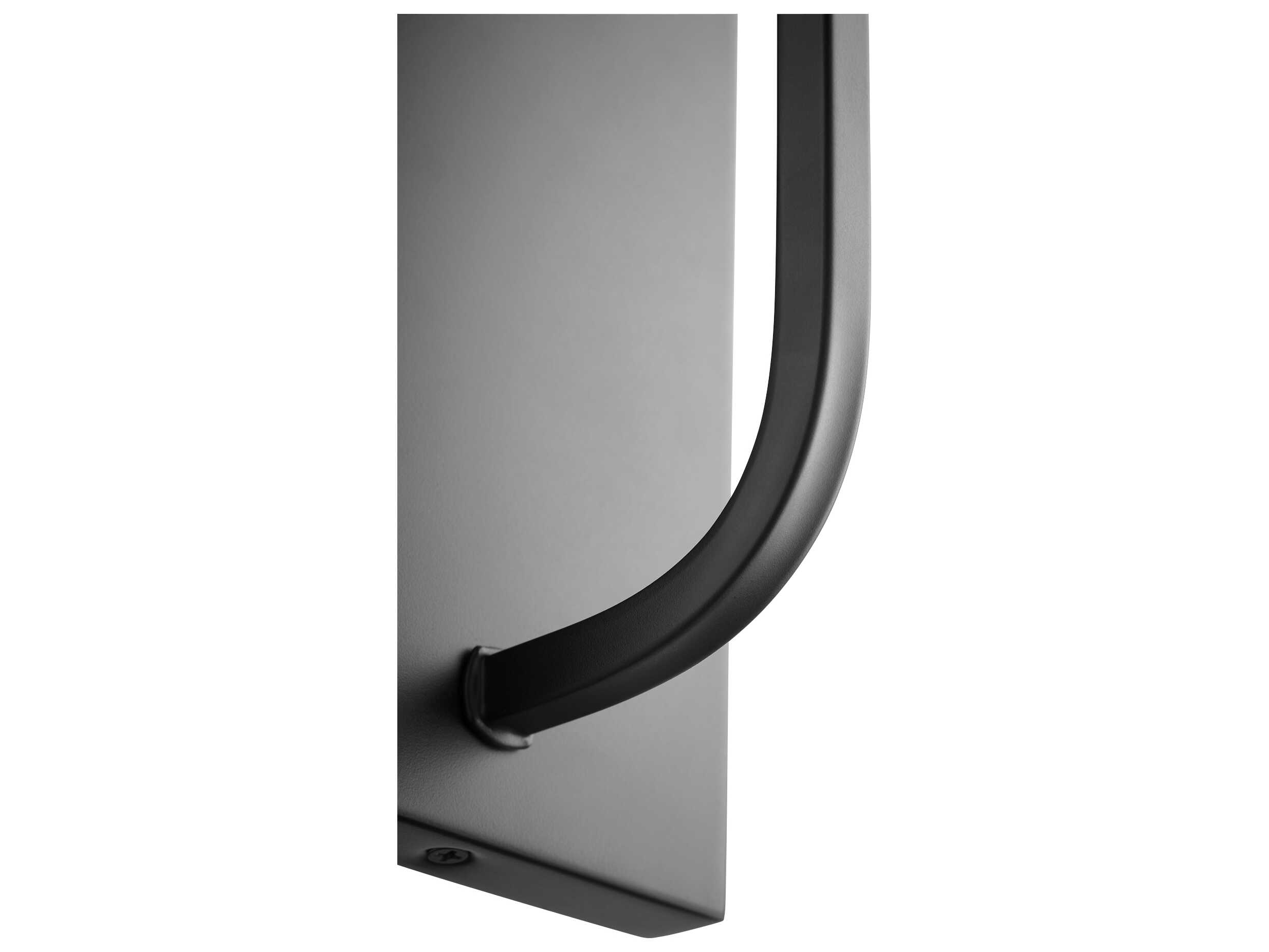 Quorum Ladin 1-Light Textured Black Glass Wall Sconce