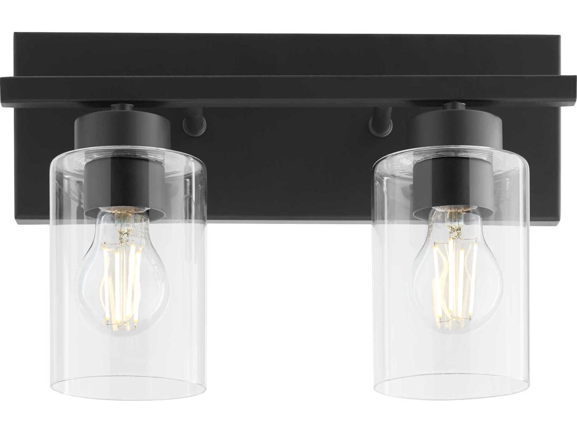 Quorum Carter 2-Light Matte Black Vanity Light