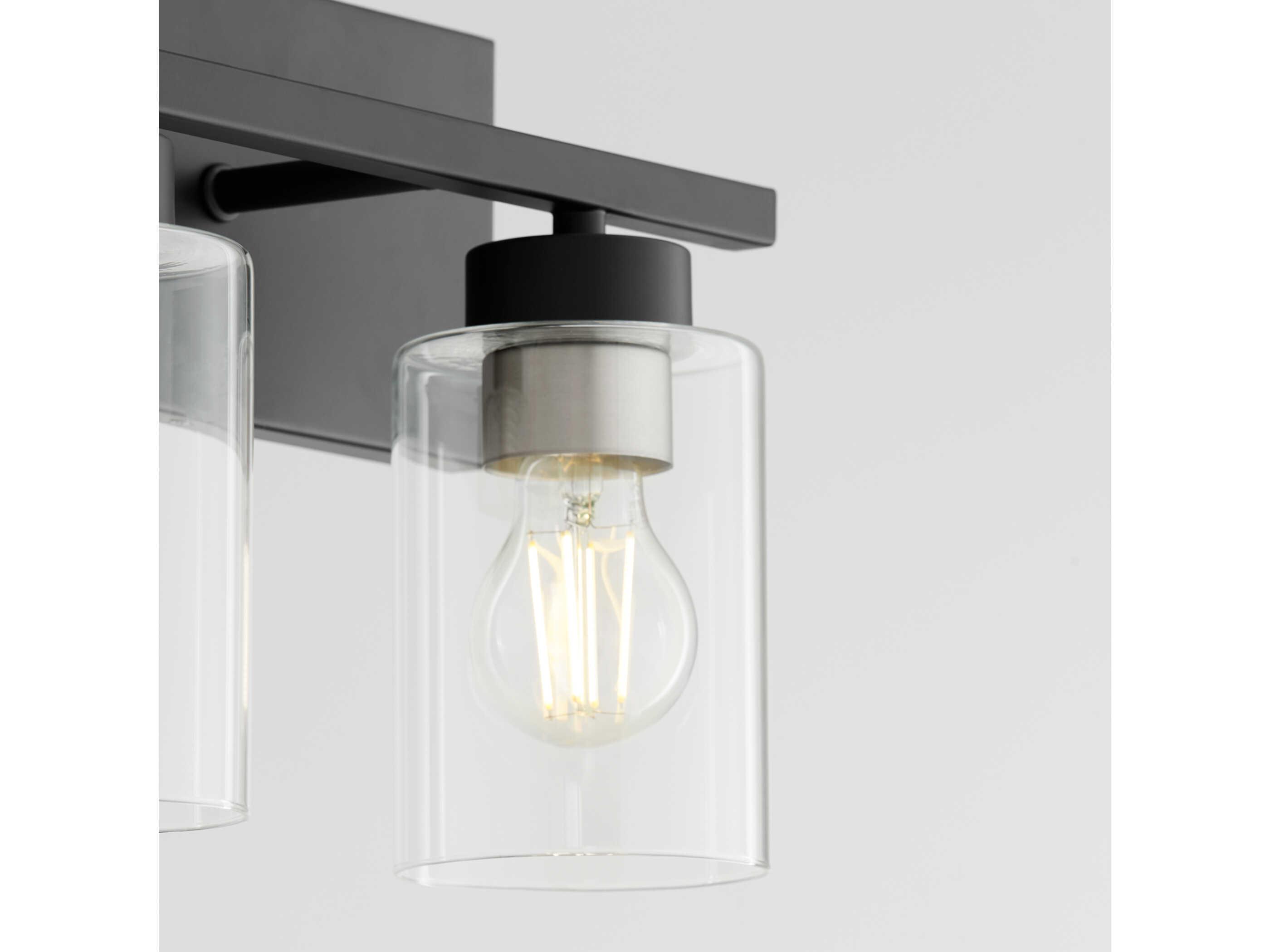 Quorum Carter 2-Light Matte Black Vanity Light