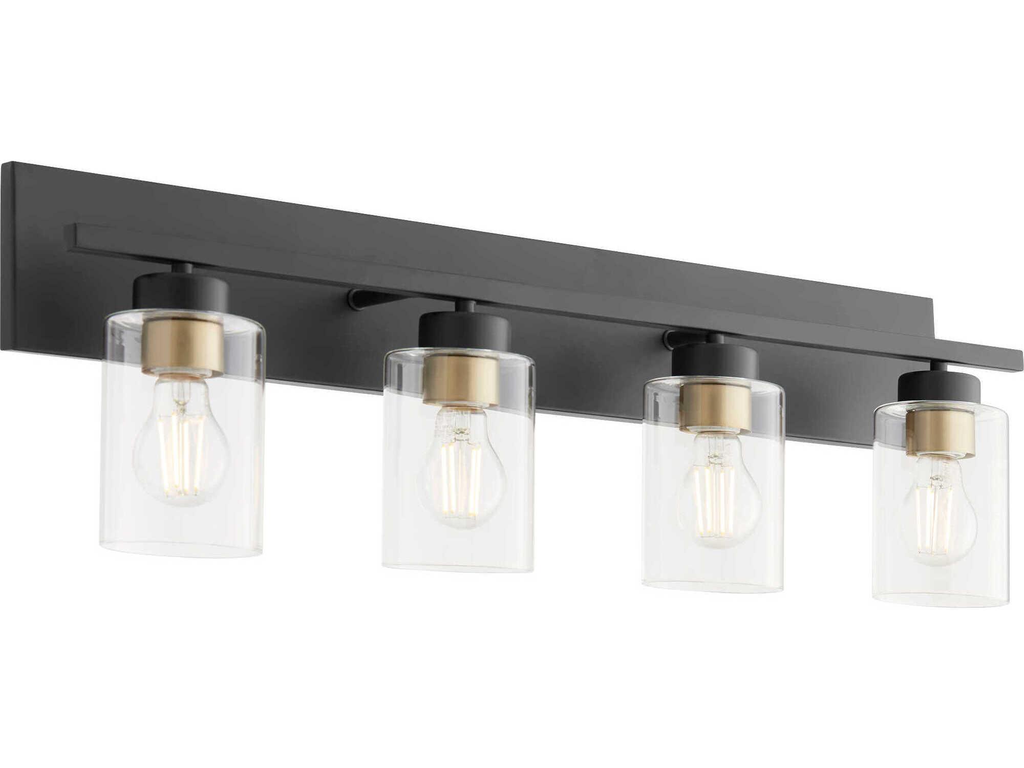 Quorum Carter 4-Light Matte Black Vanity Light