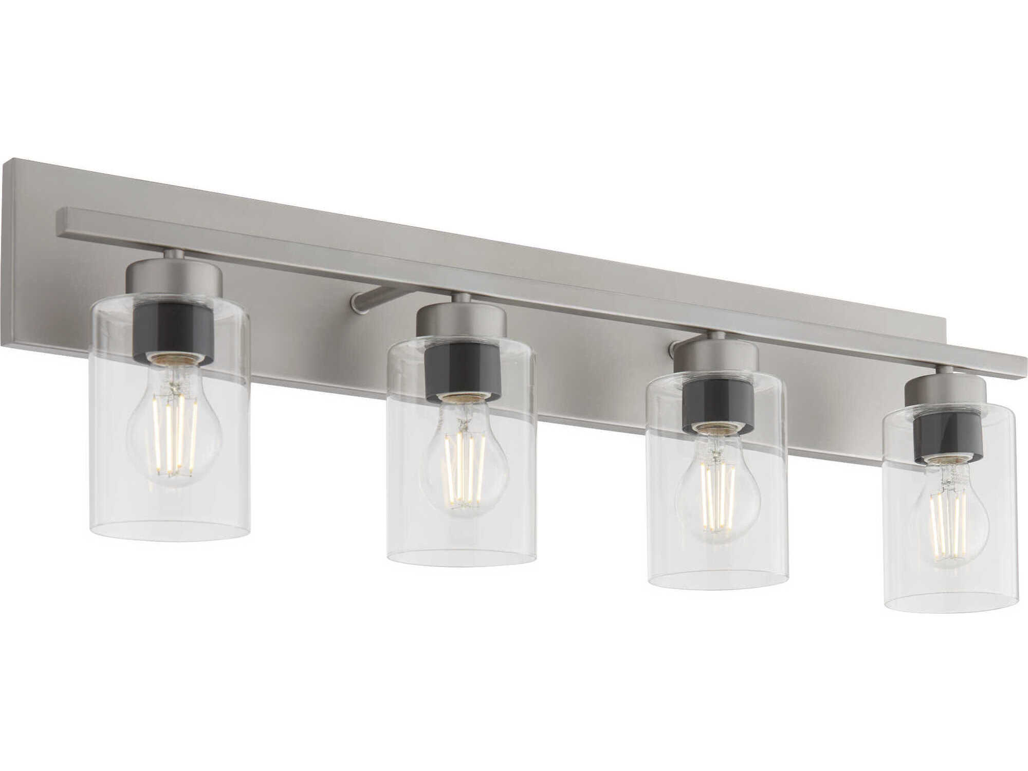 Quorum Carter 4-Light Satin Nickel Vanity Light