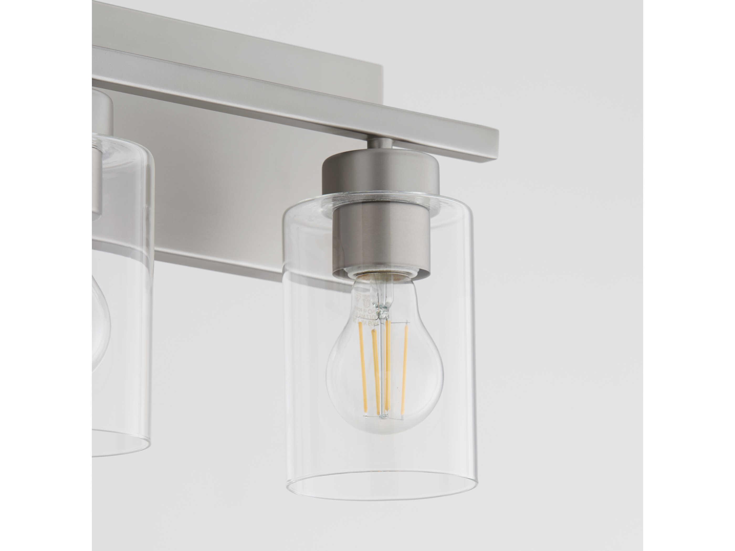 Quorum Carter 4-Light Satin Nickel Vanity Light