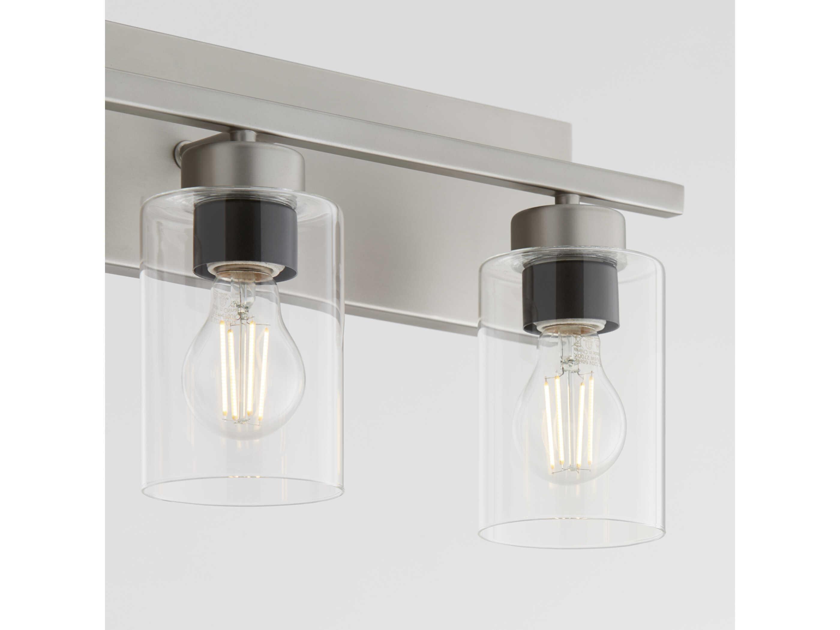 Quorum Carter 4-Light Satin Nickel Vanity Light