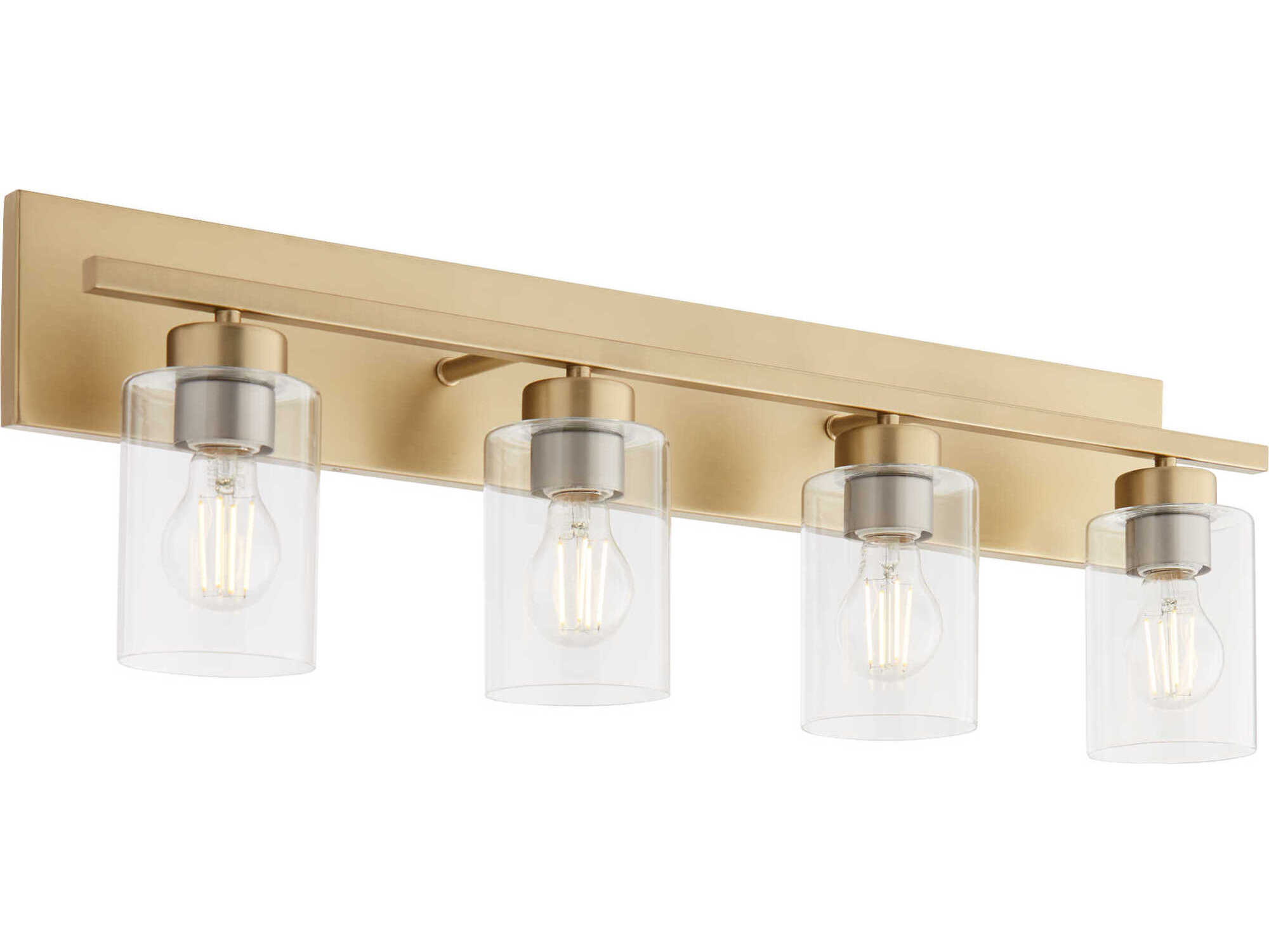 Quorum Carter 4-Light Aged Brass Vanity Light
