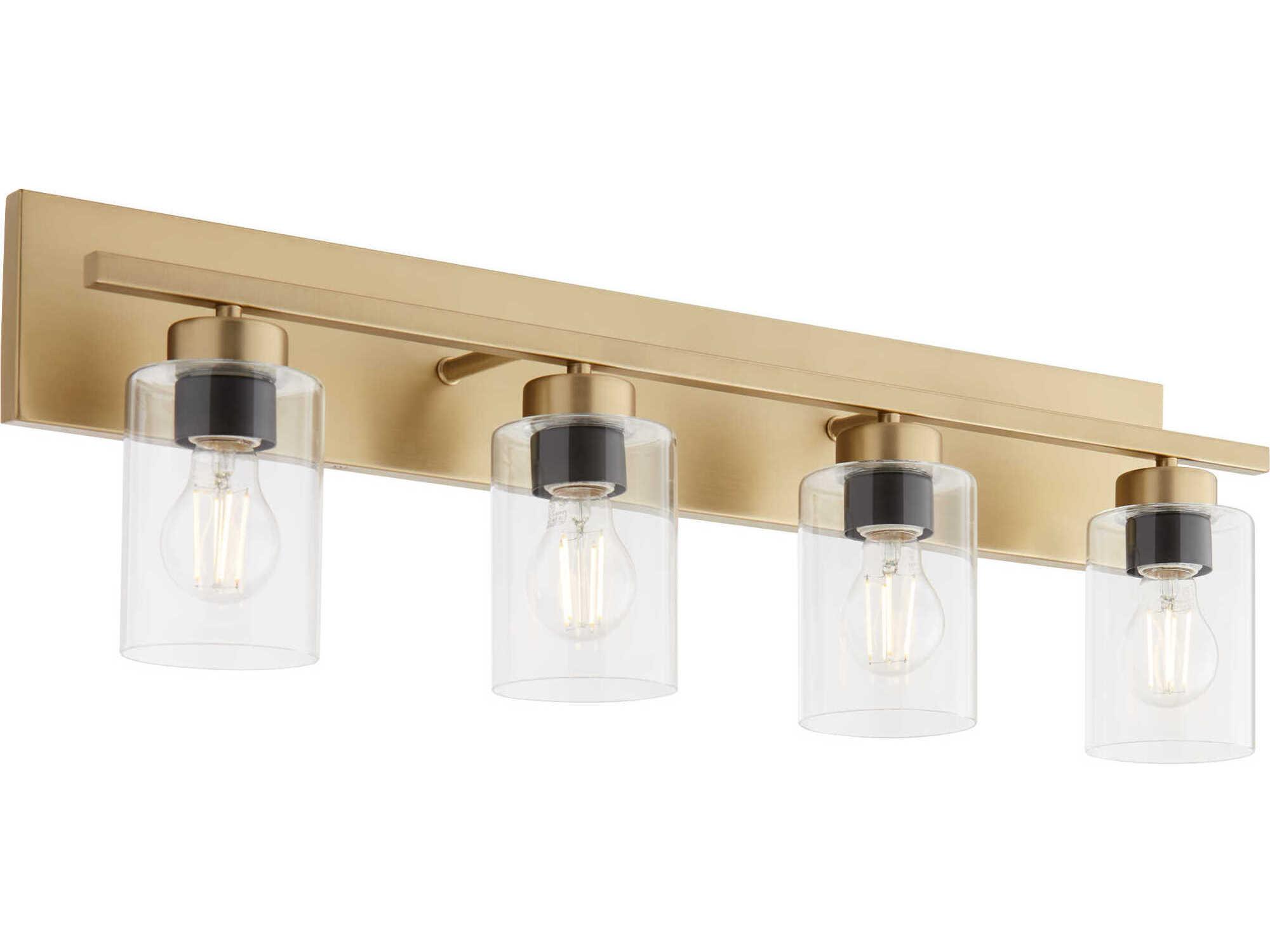 Quorum Carter 4-Light Aged Brass Vanity Light