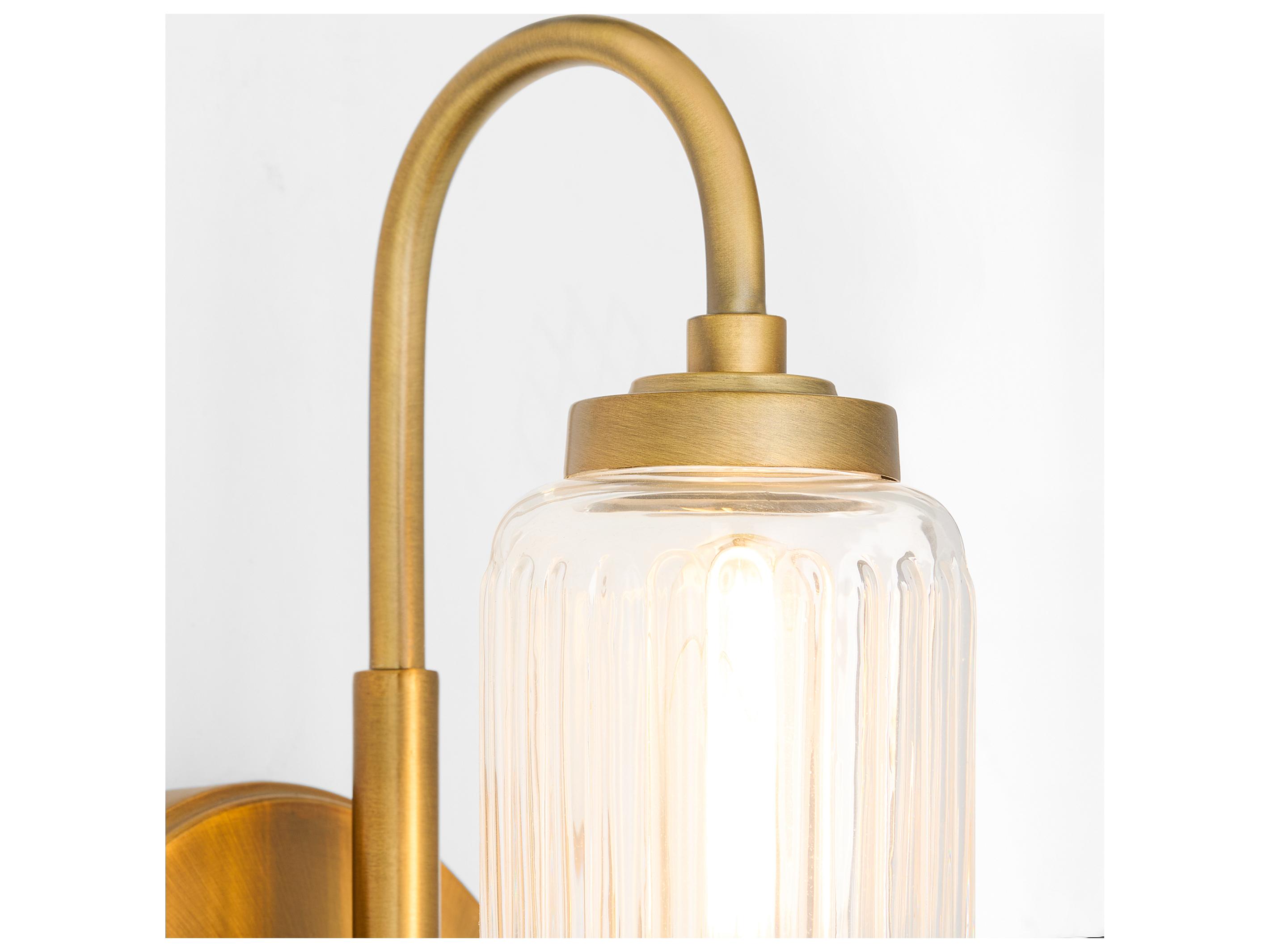 Quorum Whitmire 1-Light Brushed Brass Wall Sconce