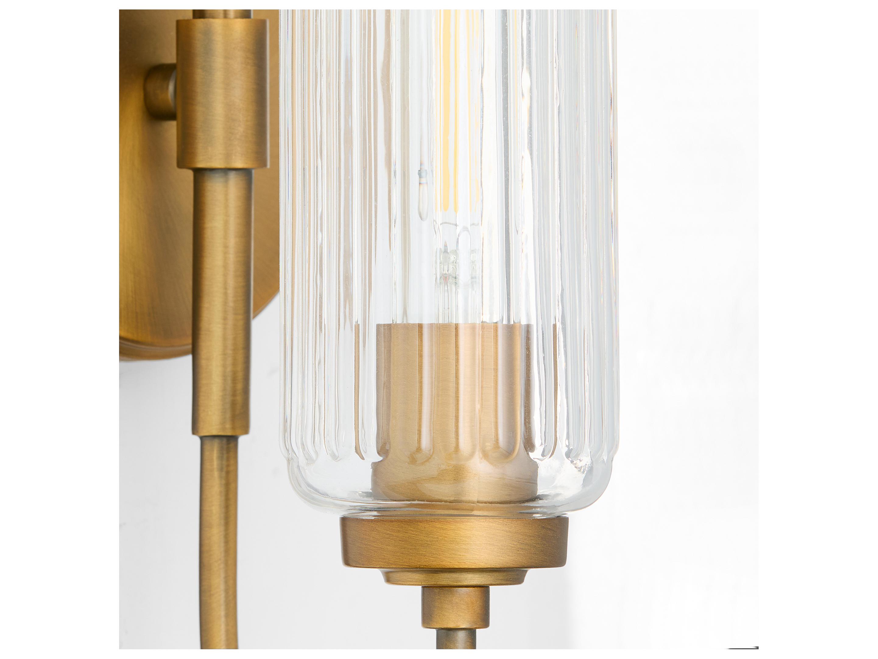 Quorum Whitmire 1-Light Brushed Brass Wall Sconce