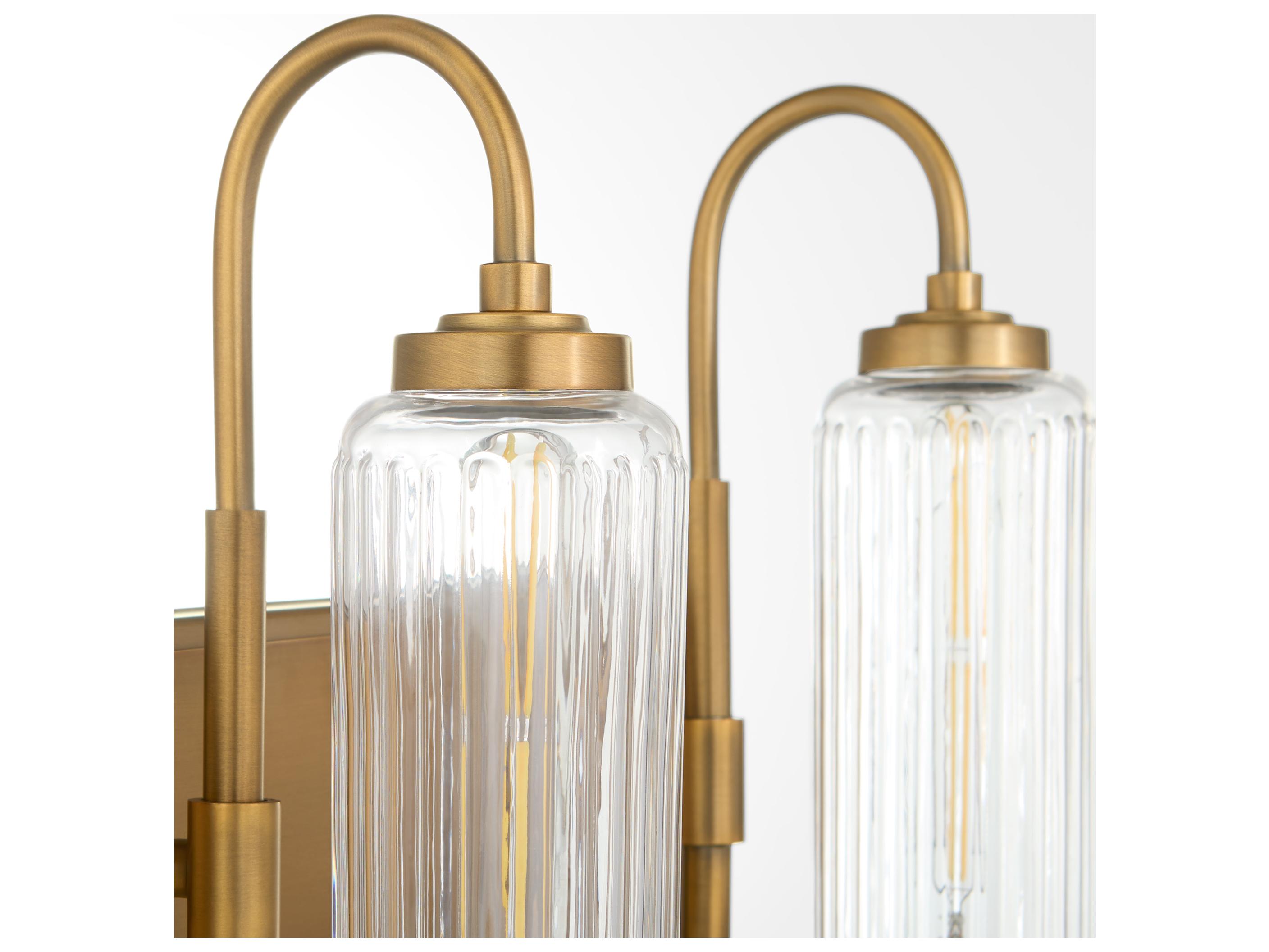 Quorum Whitmire 3-Light Brushed Brass Vanity Light