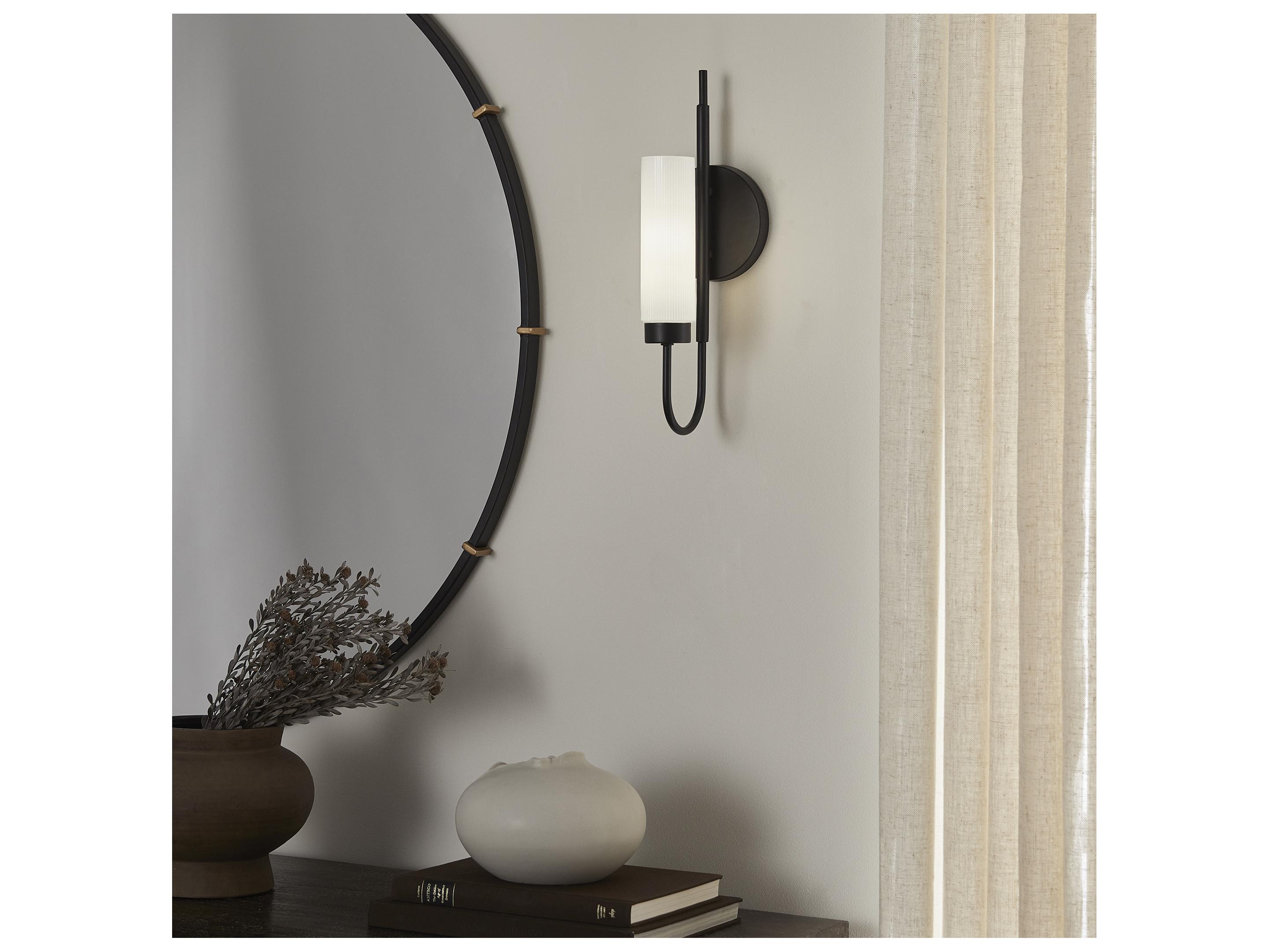 Quorum Jerome 1-Light Matte Black Wall Sconce