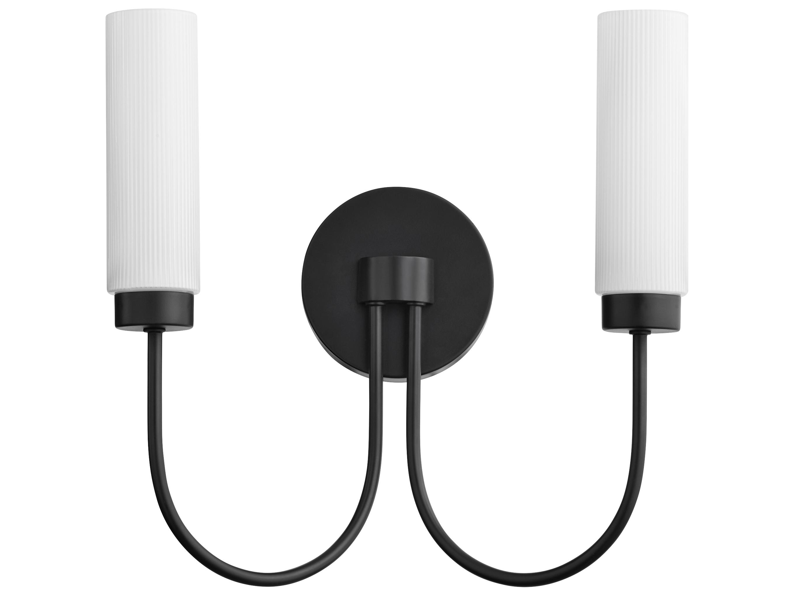 Quorum Jerome 2-Light Matte Black Wall Sconce