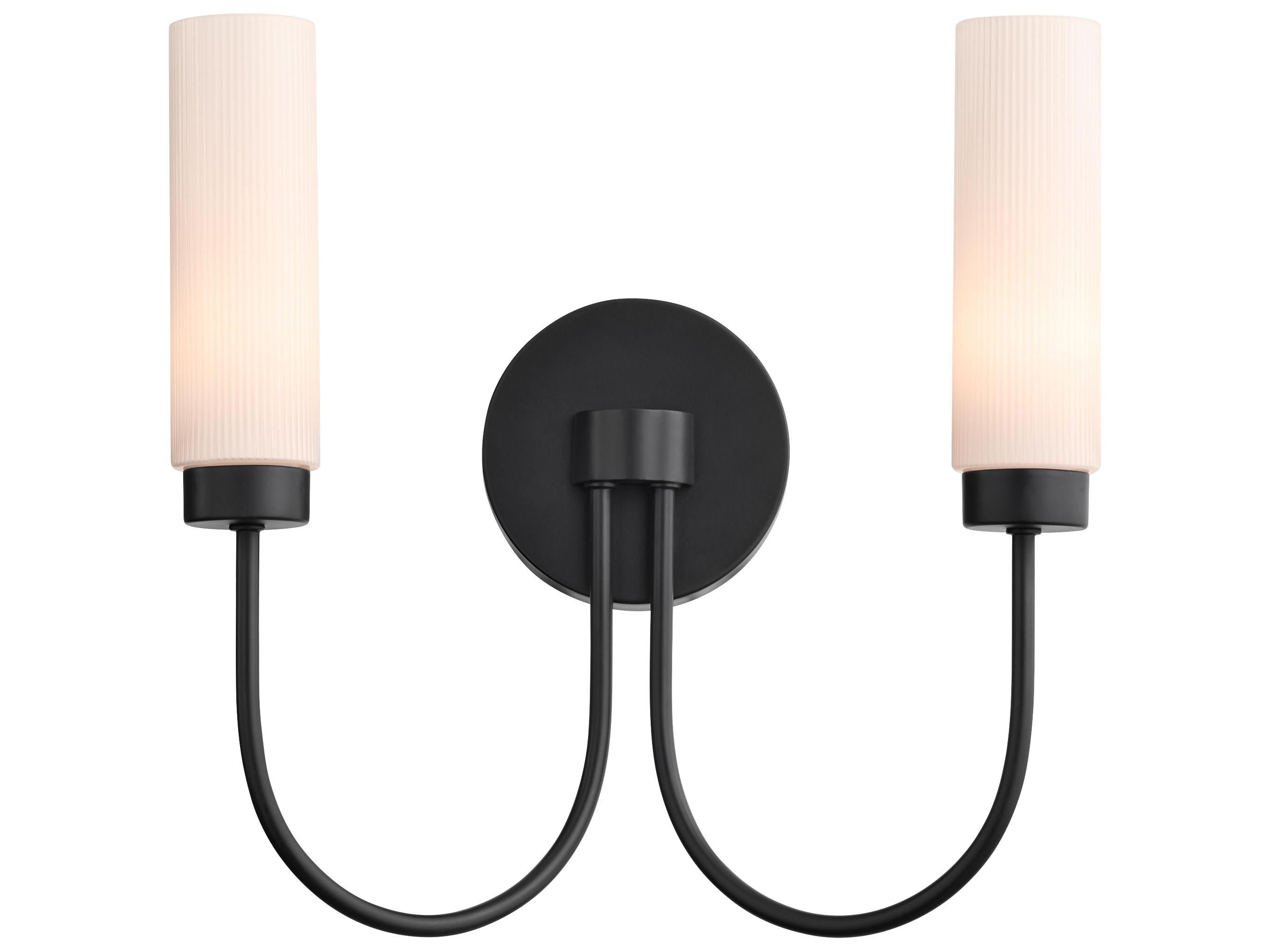 Quorum Jerome 2-Light Matte Black Wall Sconce