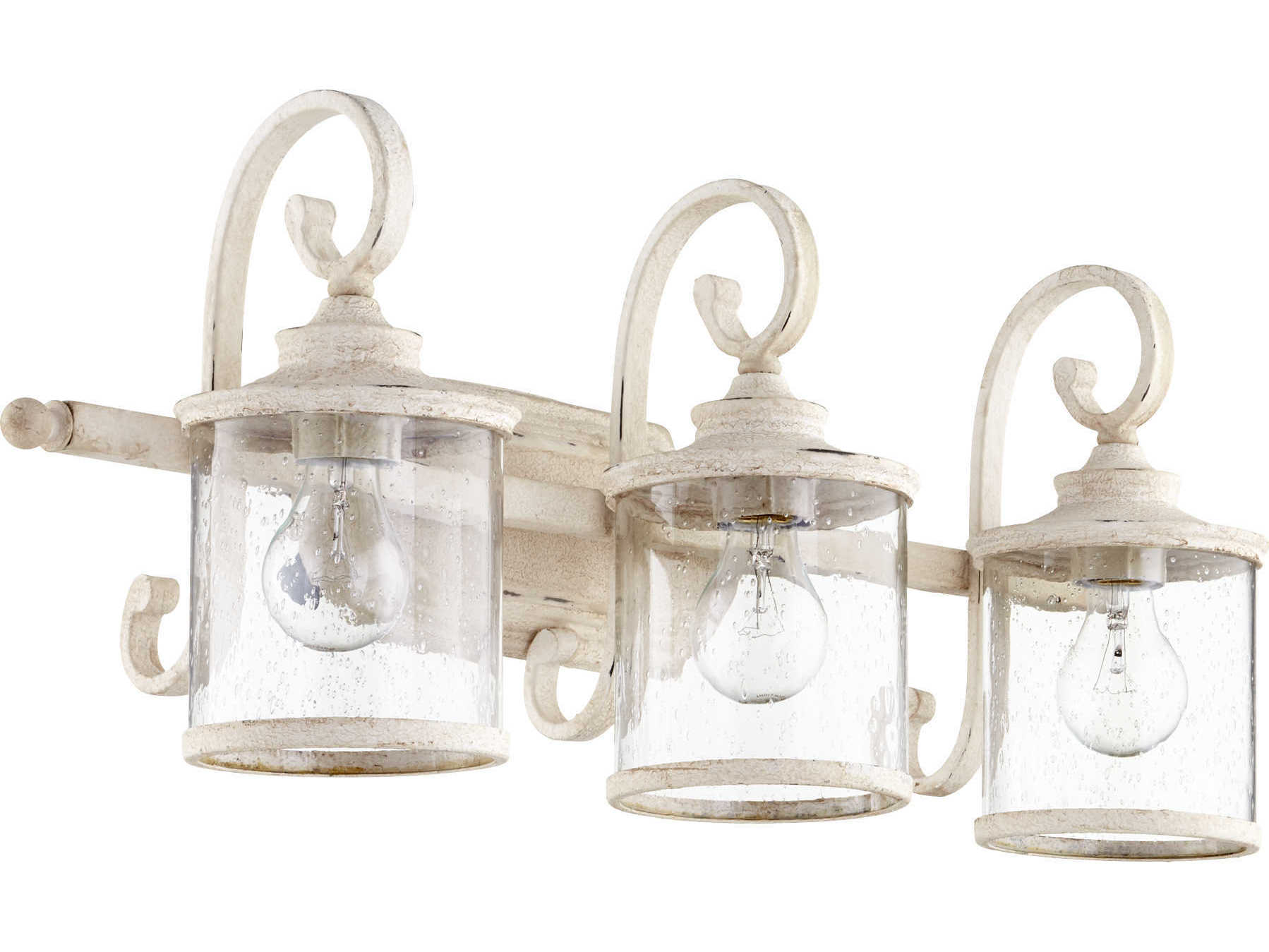 Quorum San Miguel 3-Light Persian White Glass Vanity Light