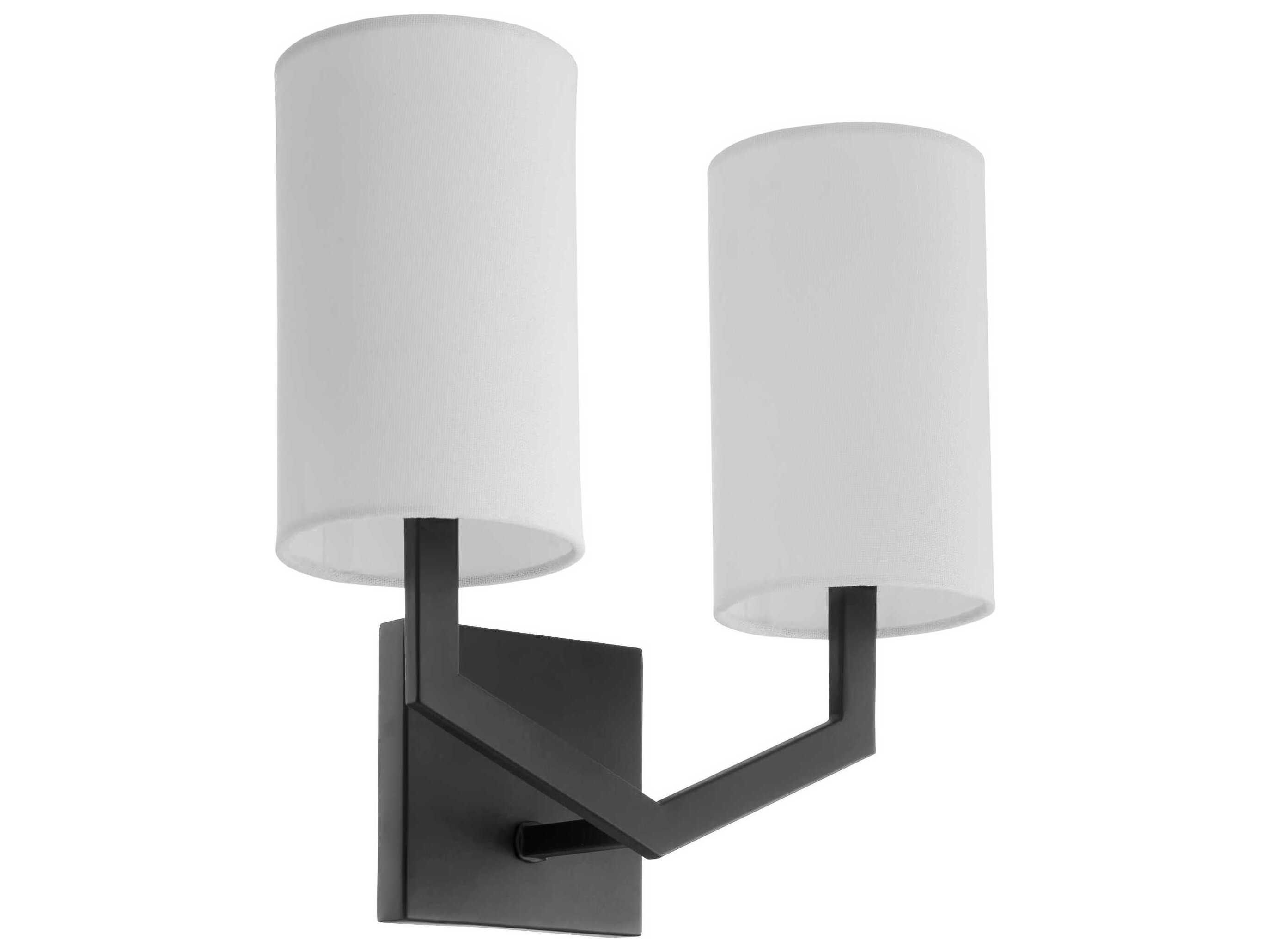 Quorum Bolivar 2-Light Matte Black Vanity Light