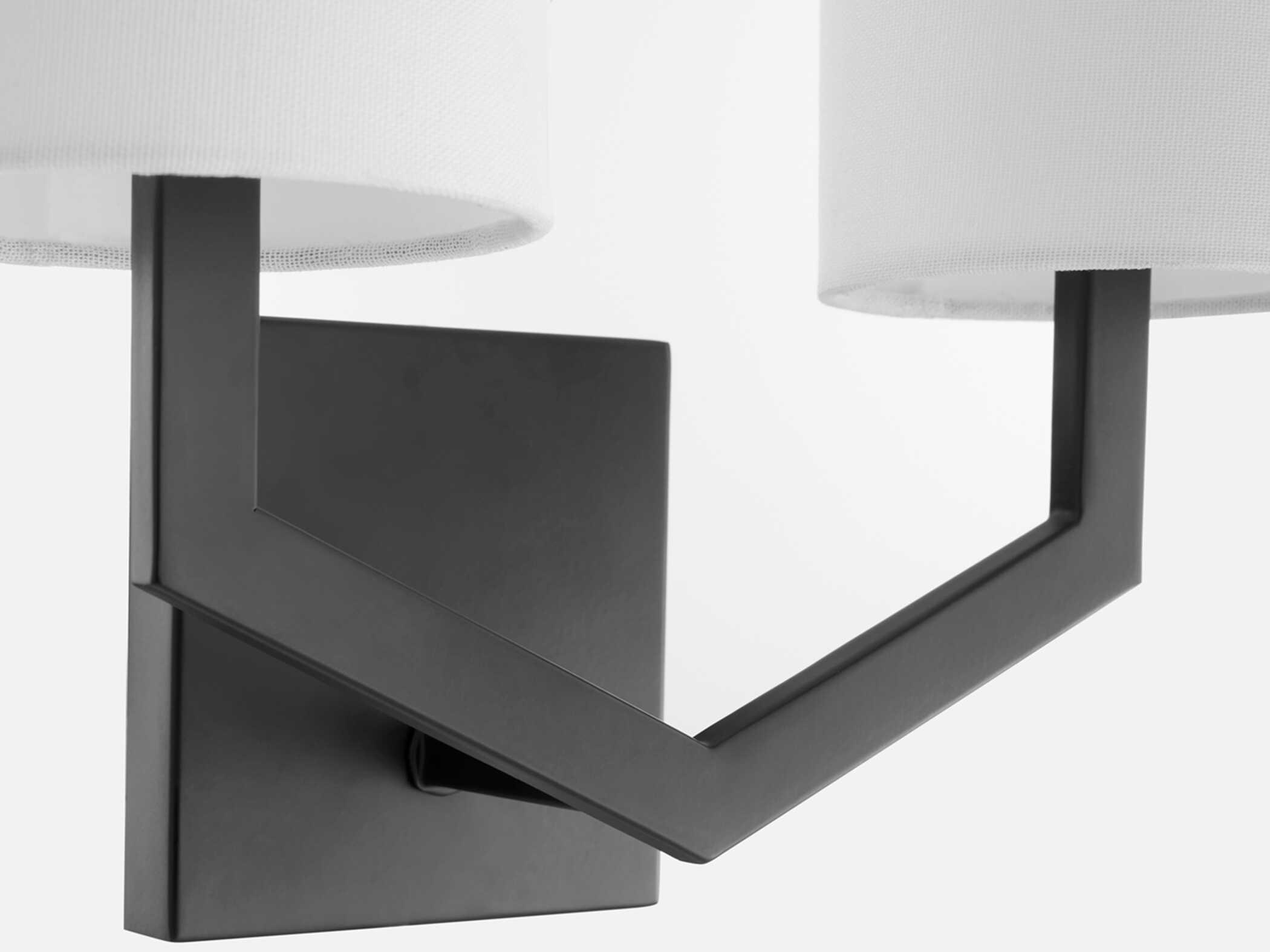 Quorum Bolivar 2-Light Matte Black Vanity Light