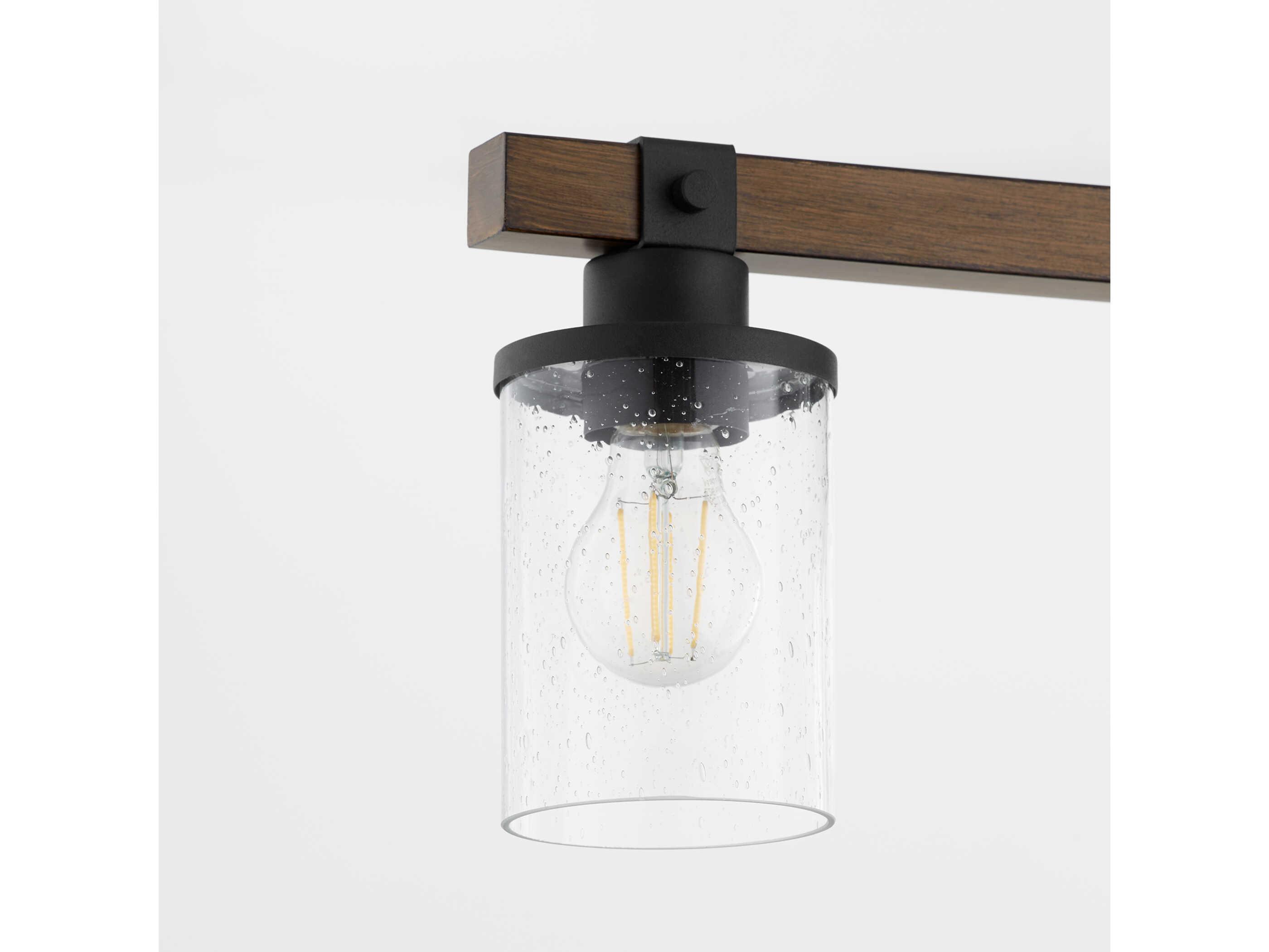 Quorum Alpine 4-Light Textured Black Walnut Vanity Light