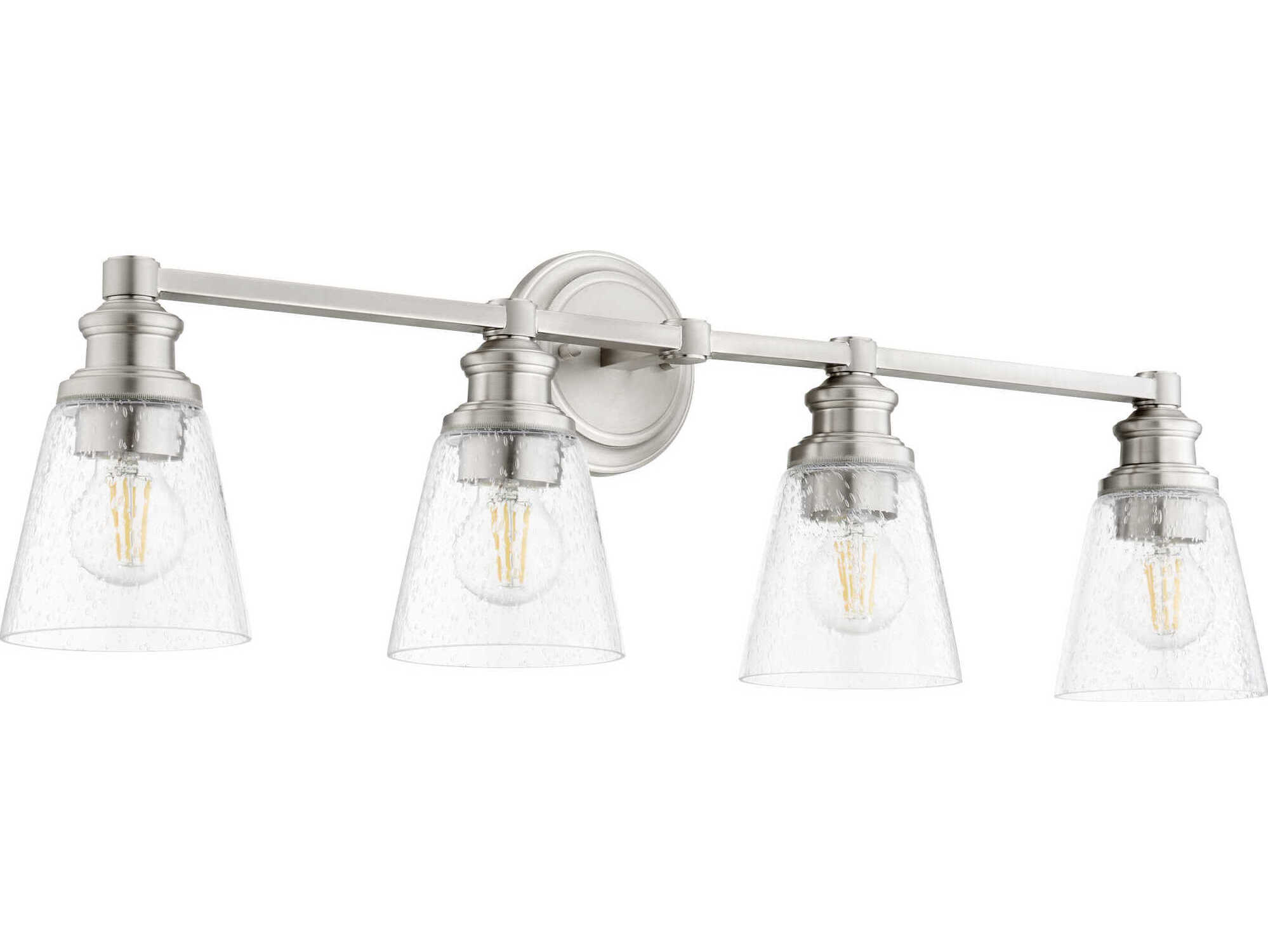 Quorum Dunbar 4-Light Satin Nickel Vanity Light