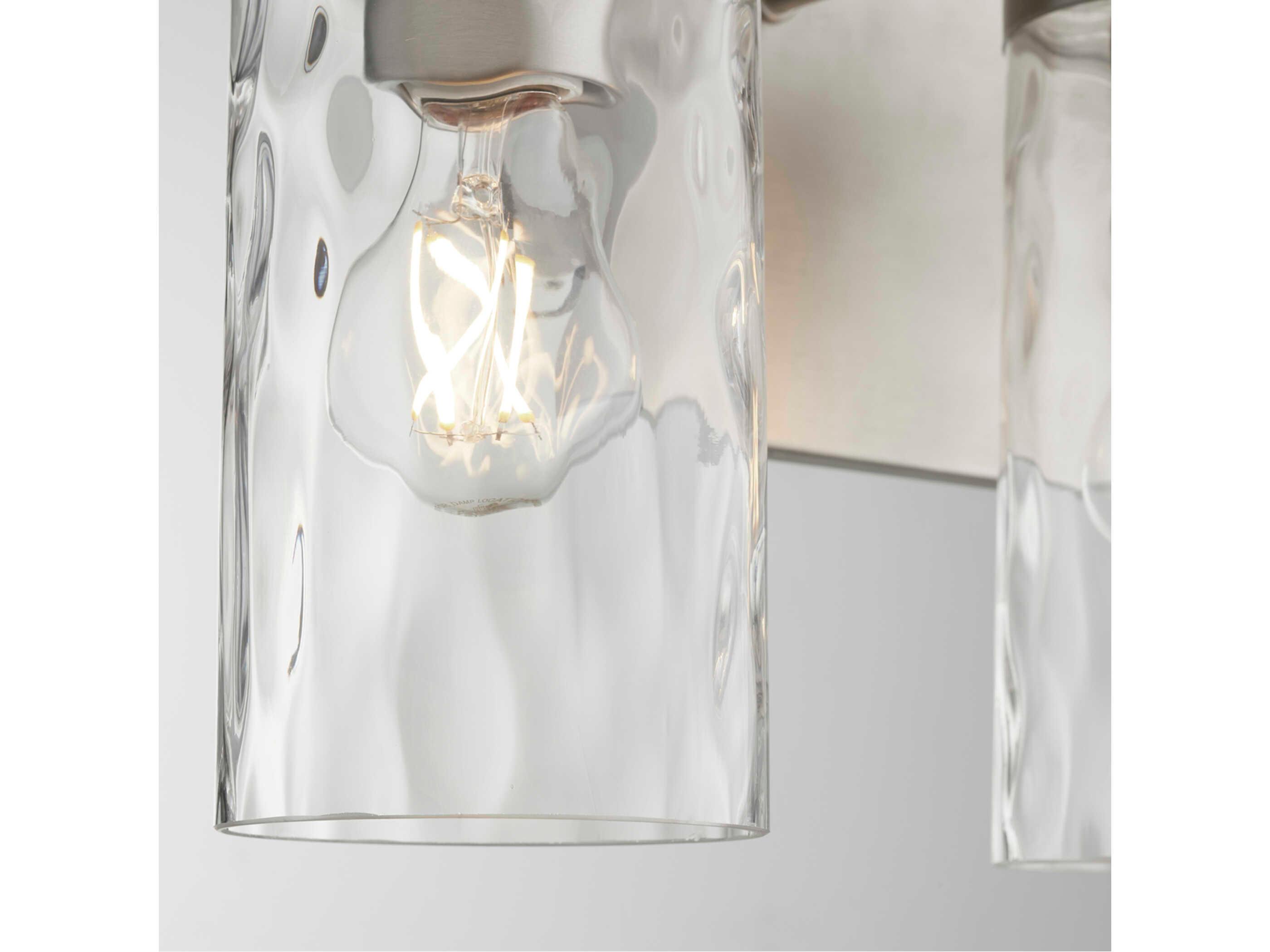 Quorum Steinway 3-Light Satin Nickel Glass Vanity Light