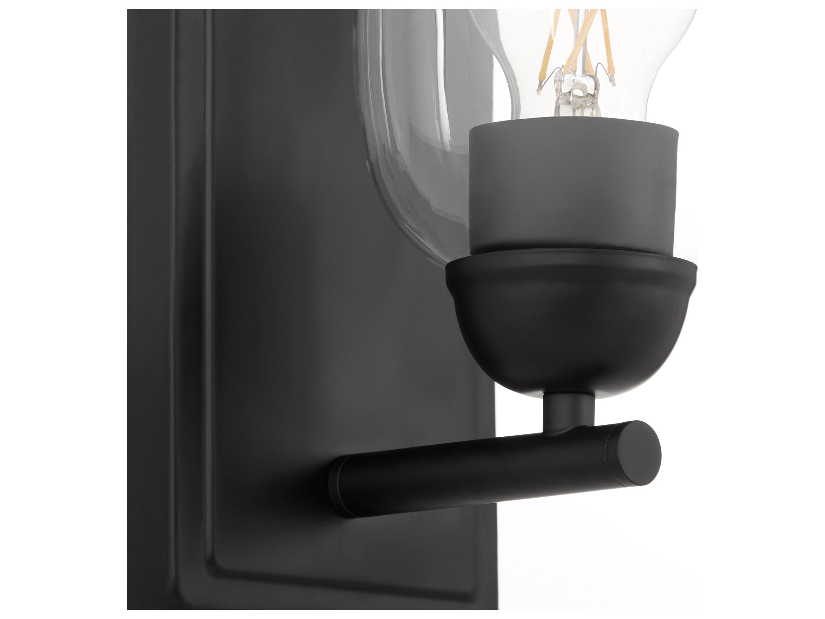 Quorum Wallinger 1-Light Matte Black Wall Sconce