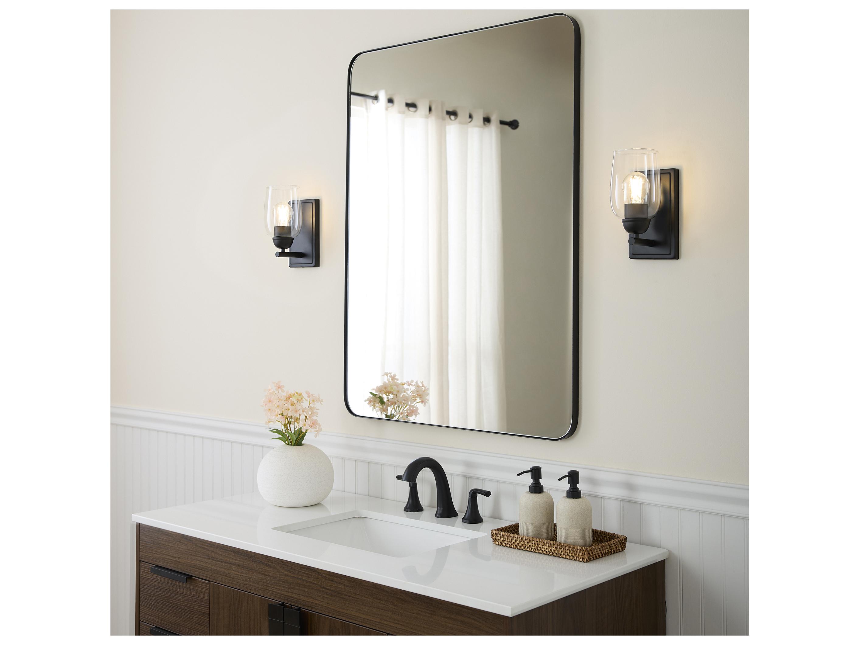 Quorum Wallinger 1-Light Matte Black Wall Sconce